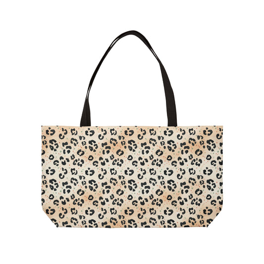 Cheetah-Print Weekender Tote Bag for Travel and Everyday Use