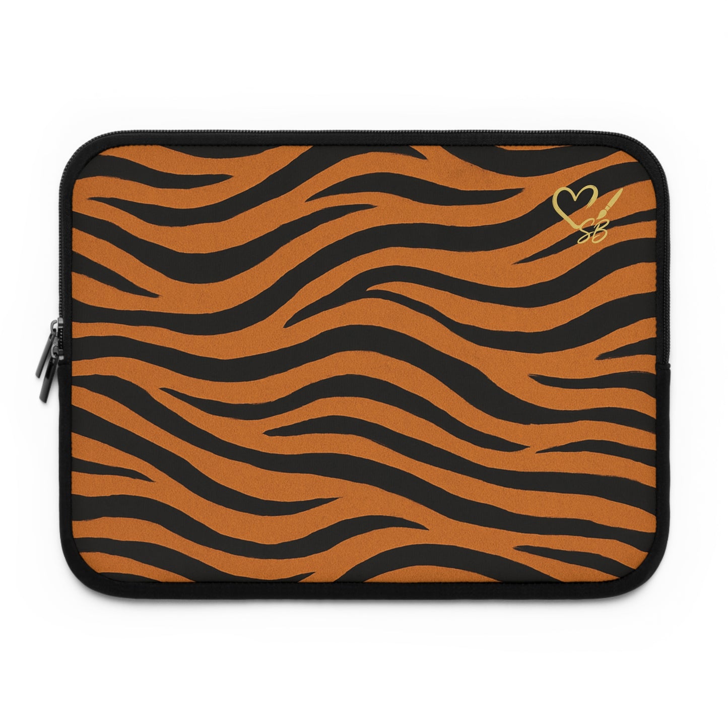 Tiger Stripe Laptop Sleeve – Orange & Black Animal Print Protective Case