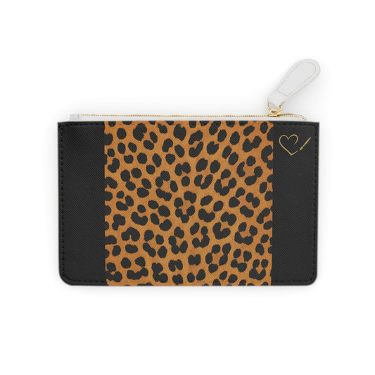Cheetah and Black Mini Clutch Bag — Chic Animal Print Wristlet