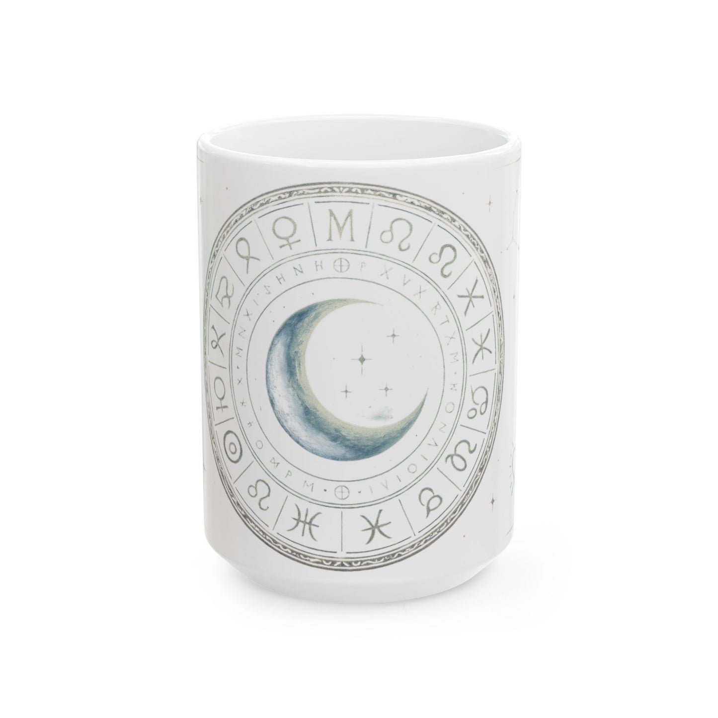 Stellar Nova White Mug — Celestial Astrology Ceramic Coffee Cup (11oz/15oz)