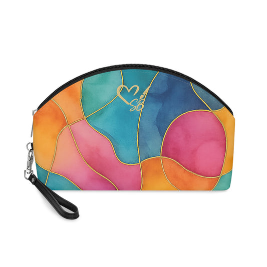 Vicky-2025 Artisan Luxe Collection-  Makeup Bag — Vibrant Stained-Glass Cosmetic Pouch
