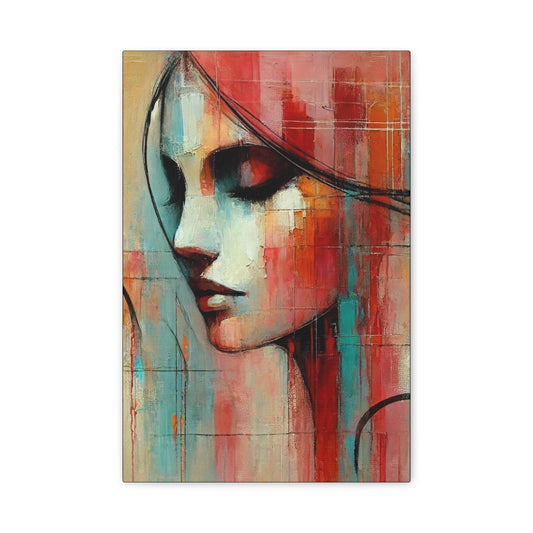 Echoes of Grace  -Fine Art Canvas Print - Female Abstract Print by Katherine Bobeck - Calming and Modern Artwork