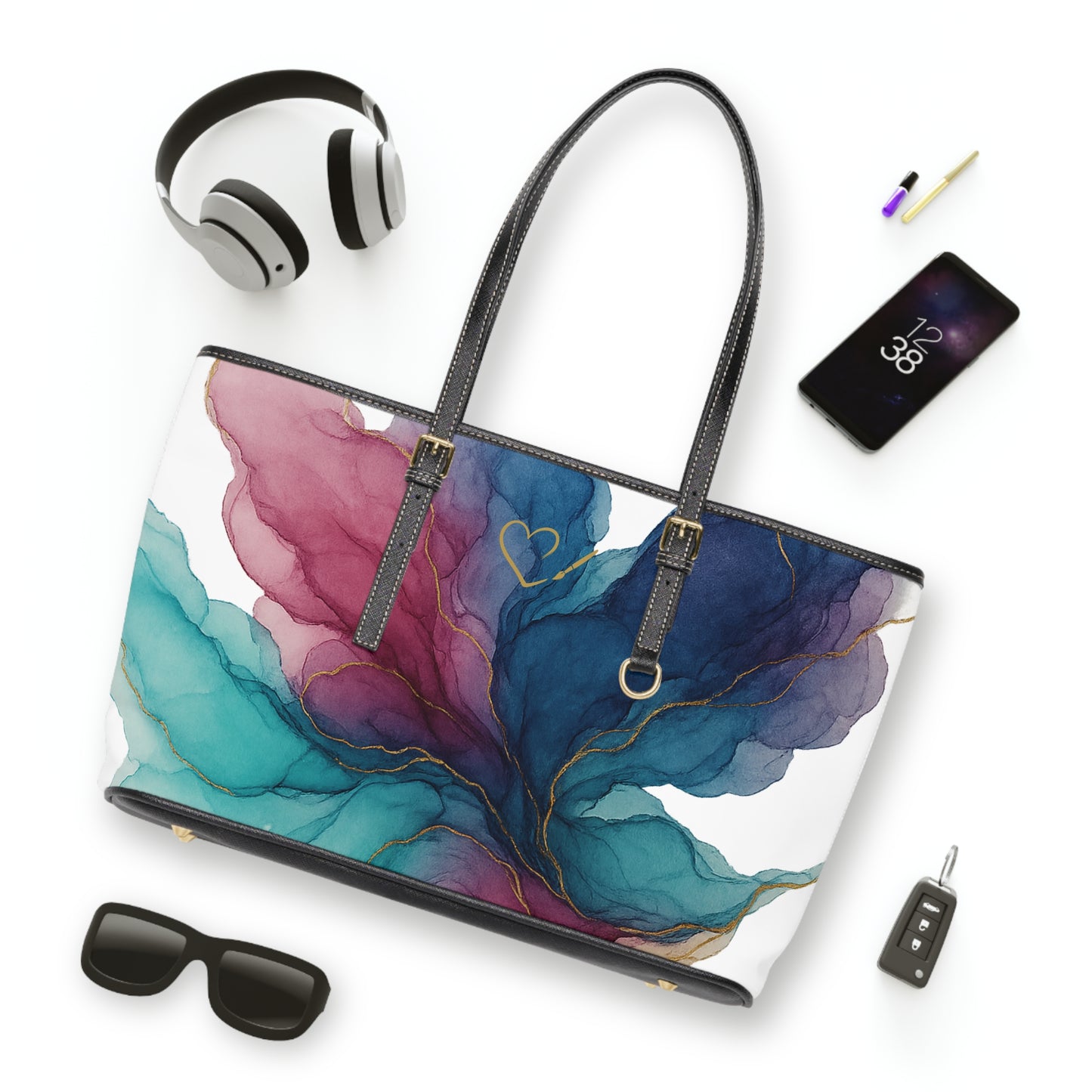 Heather Floral Artisan PU Leather Shoulder Bag — 2025 Wearable Art