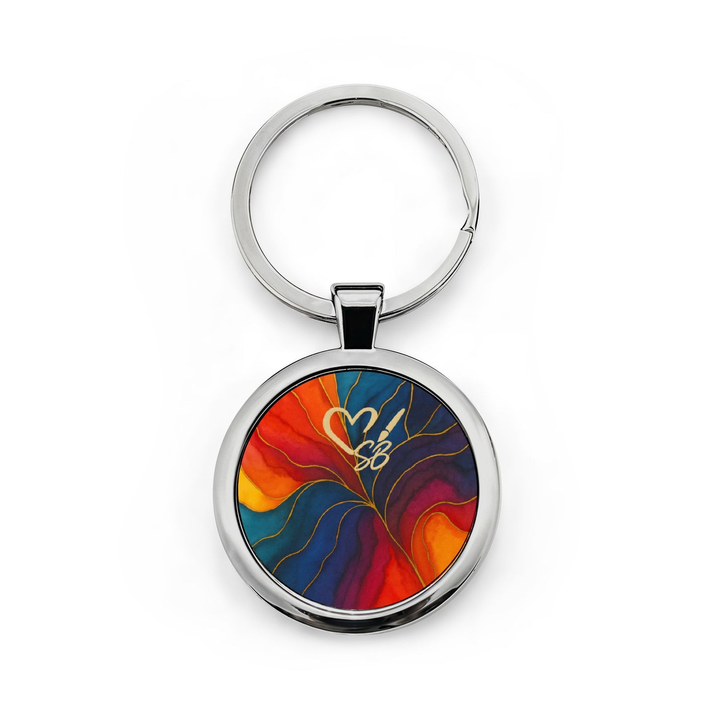 Jayla-2025 Artisan Luxe Collection-Round Stainless Steel Keychain