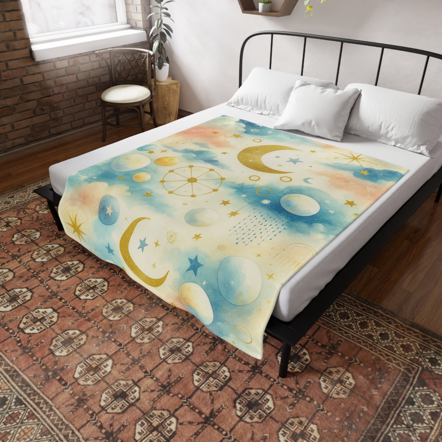 Blue Twilight- Celestial Dreams Nursery Design by Artist Katherine Bobeck, Soft and Cozy