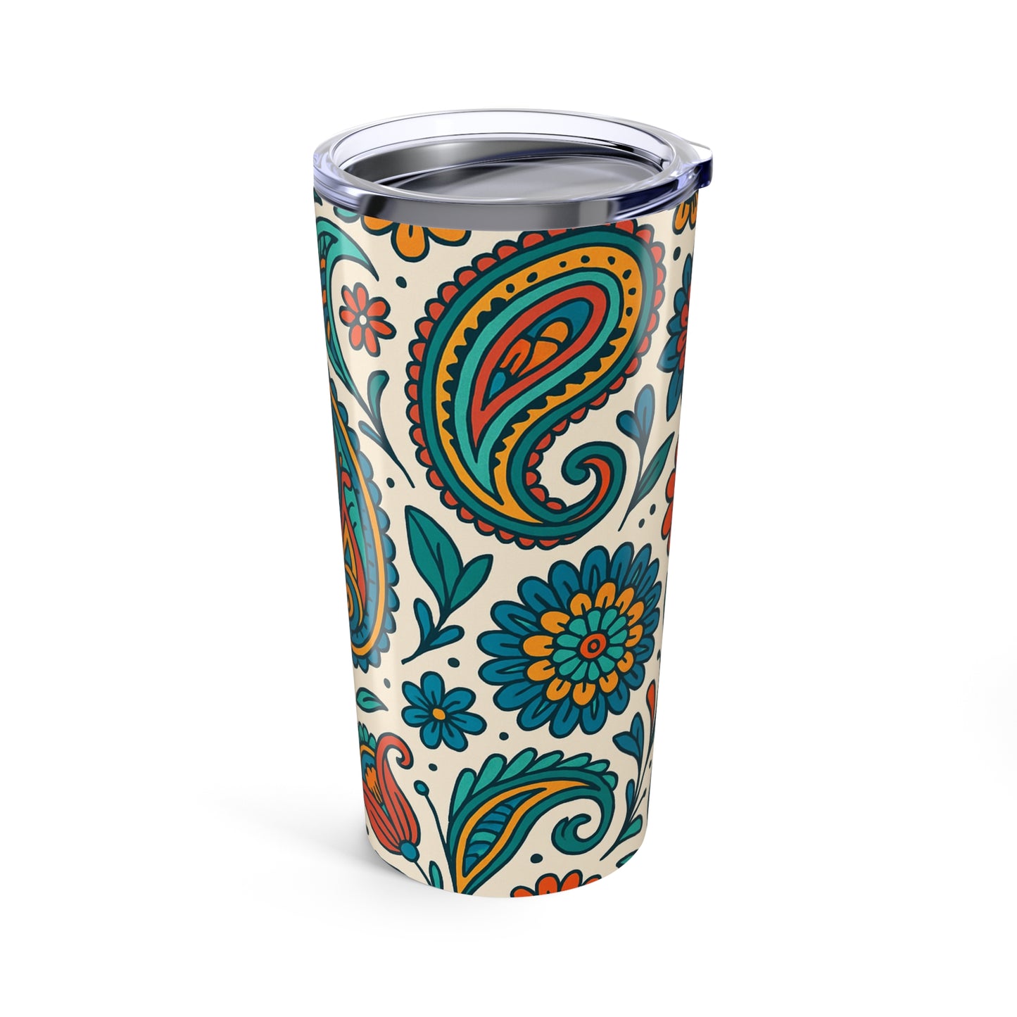 BoHo Flower and Paisley Tumbler 20oz