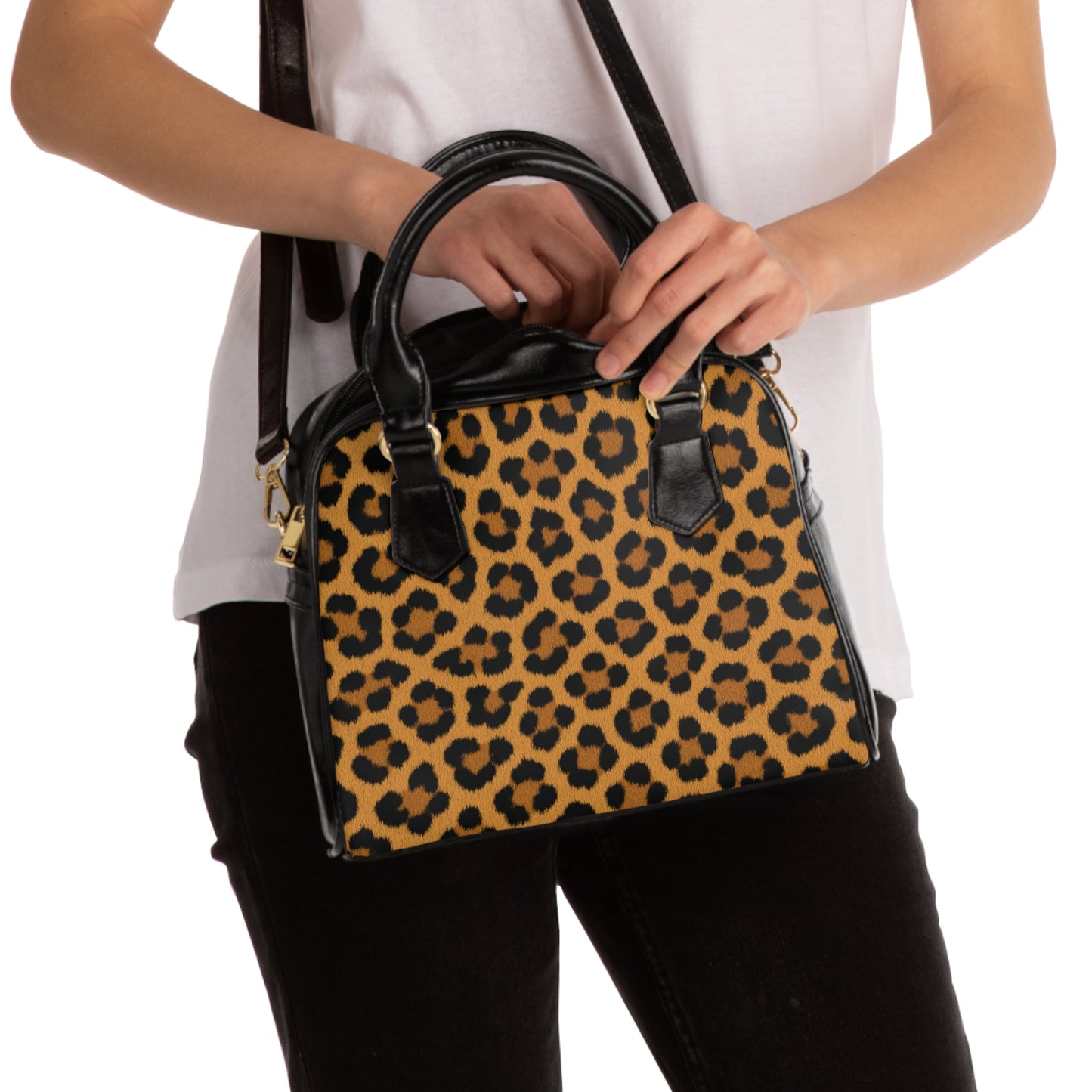 Leopard Print Shoulder Handbag — Chic Animal Print Tote for Everyday Style
