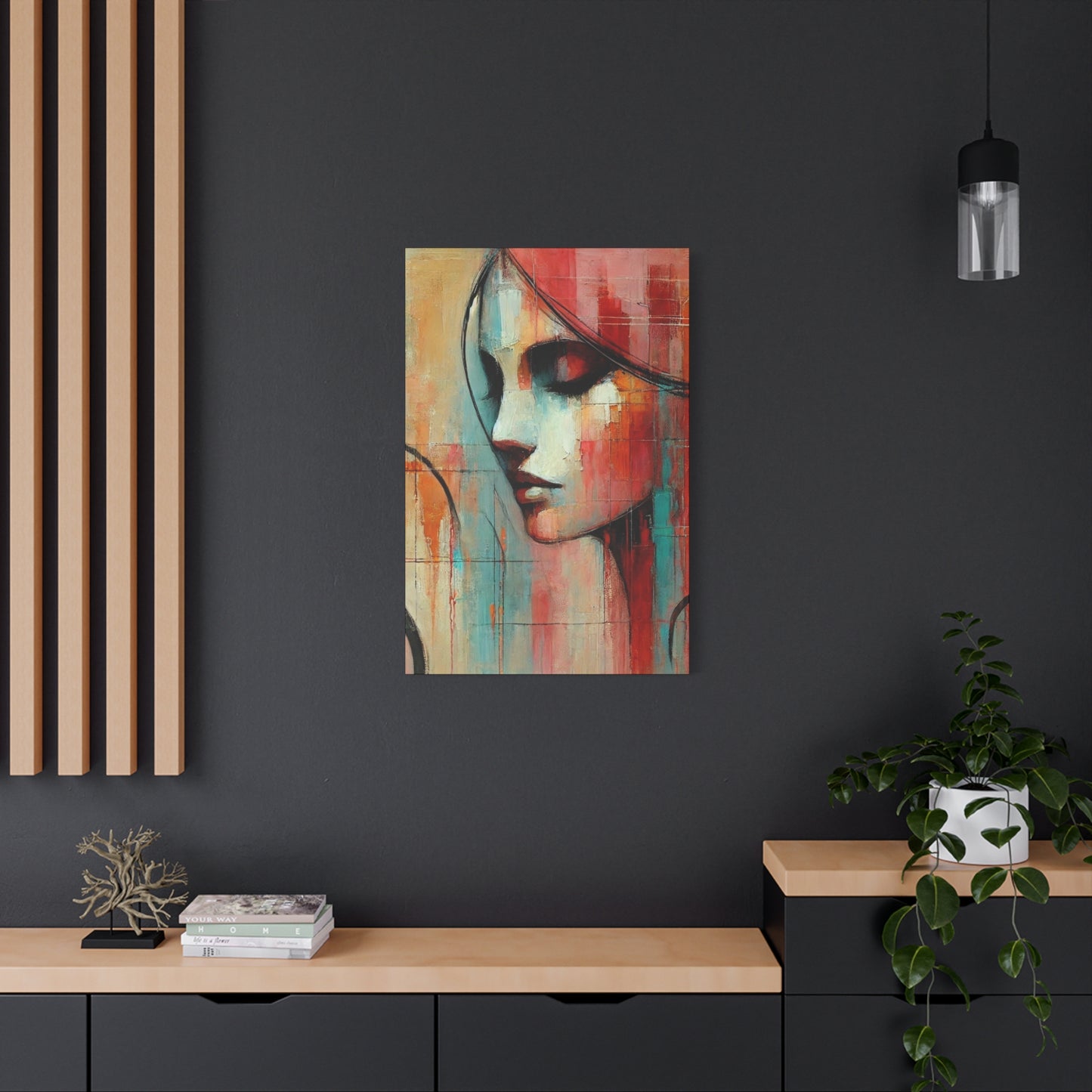 Echoes of Grace  -Fine Art Canvas Print - Female Abstract Print by Katherine Bobeck - Calming and Modern Artwork
