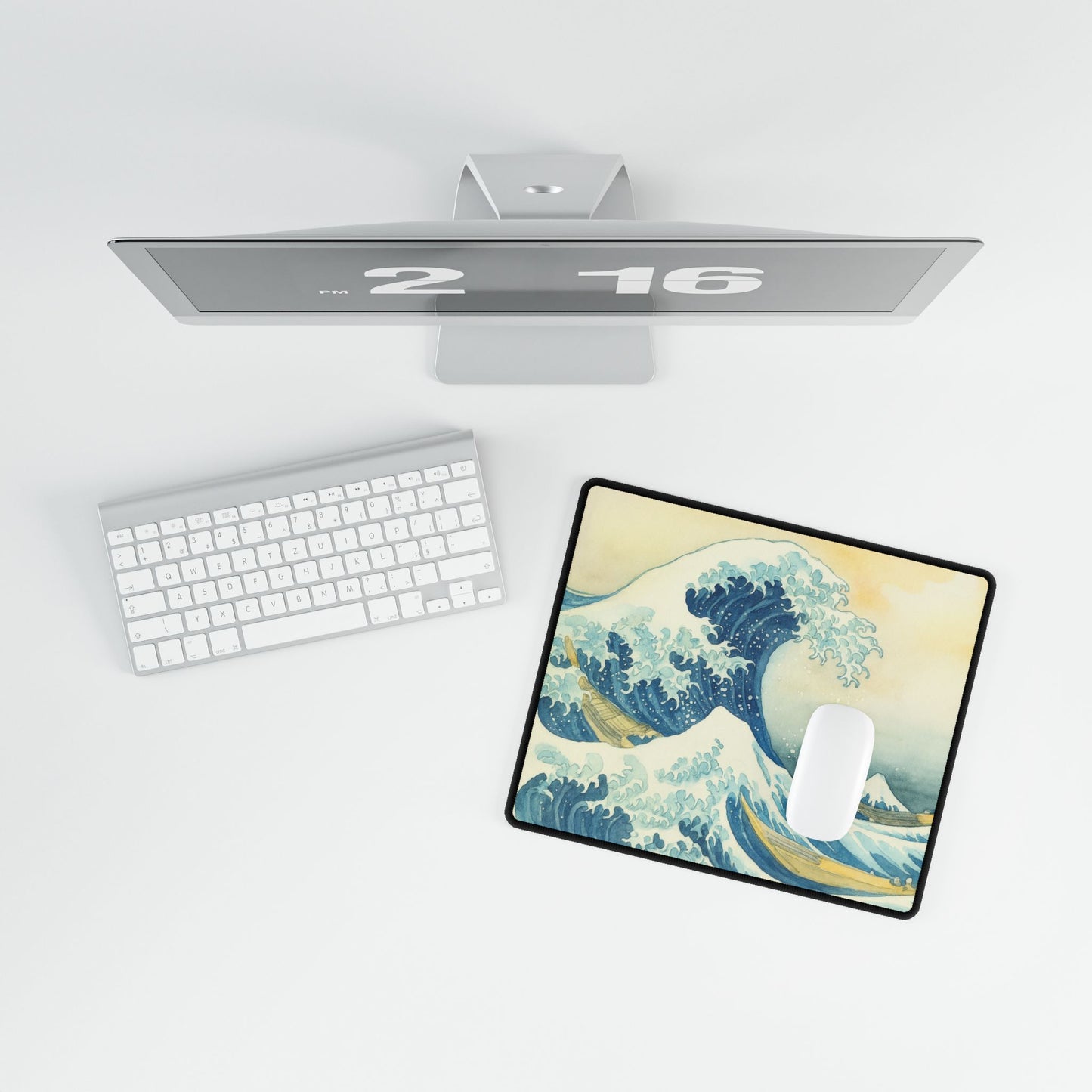 Great Ocean Wave-Echoes of the Masters-Inspired Desk Mat for Home & Office