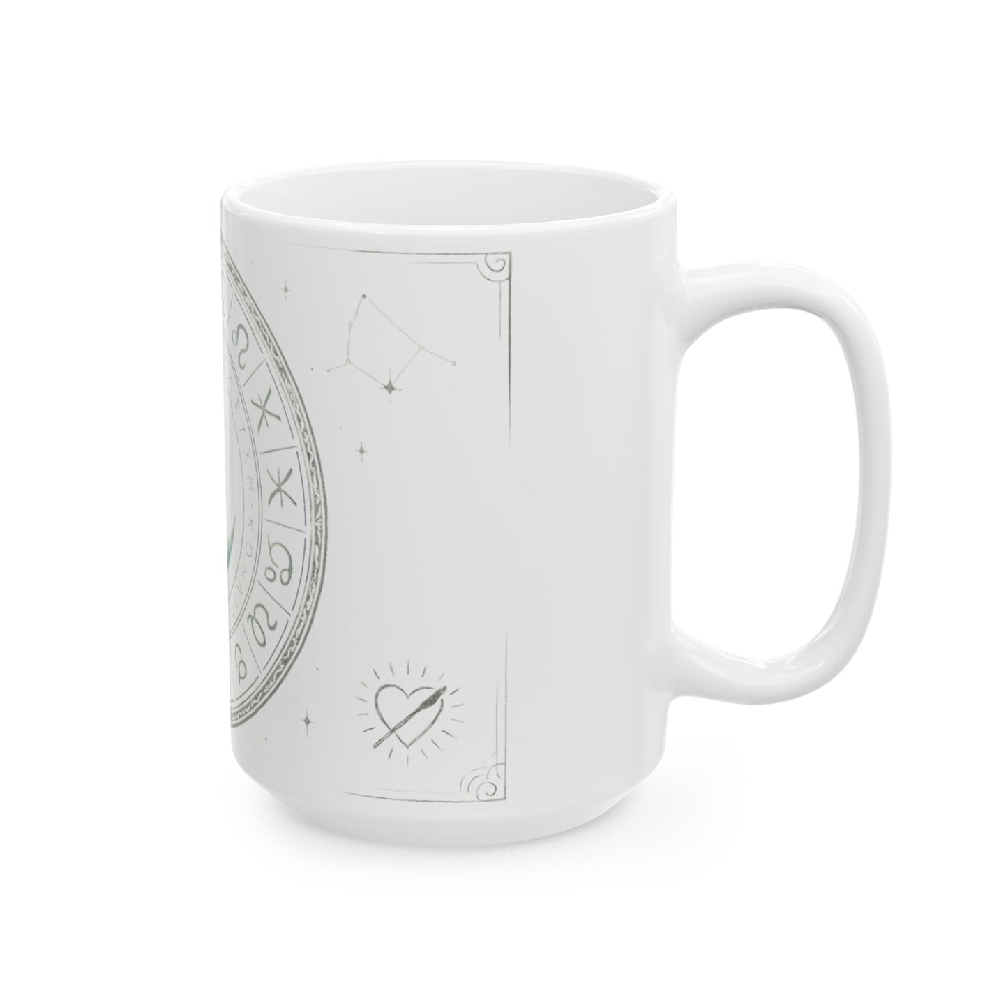 Stellar Nova White Mug — Celestial Astrology Ceramic Coffee Cup (11oz/15oz)
