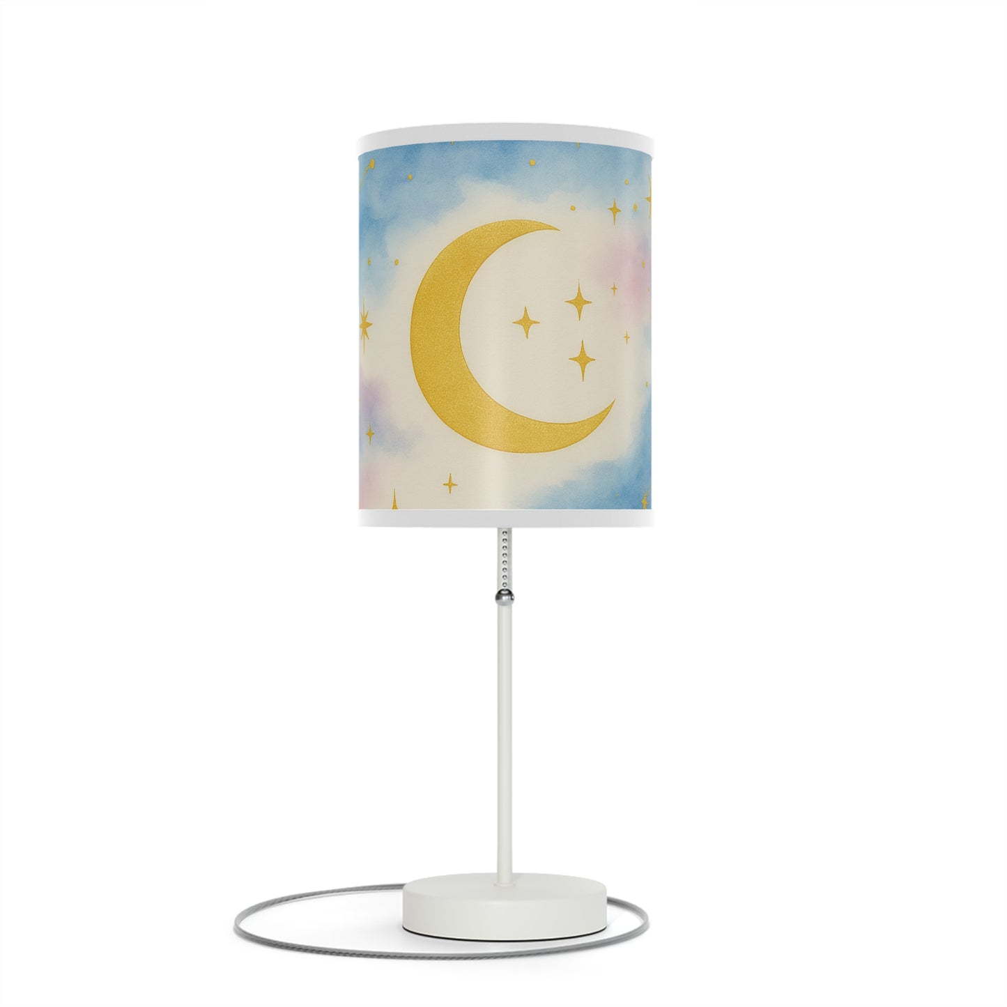 Celestial Moon-Celestial Dreams -Galaxy Print Table Lamp
