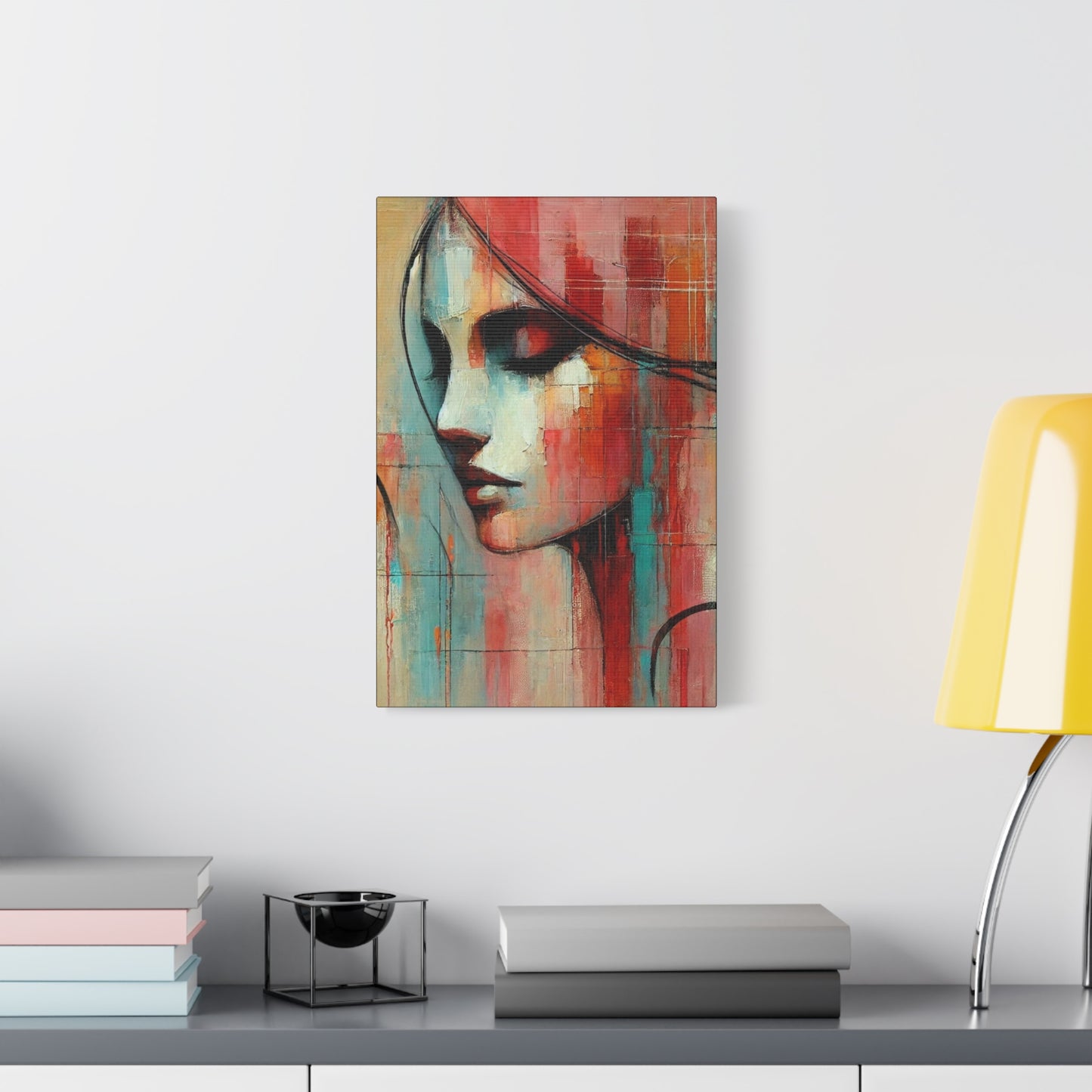 Echoes of Grace  -Fine Art Canvas Print - Female Abstract Print by Katherine Bobeck - Calming and Modern Artwork