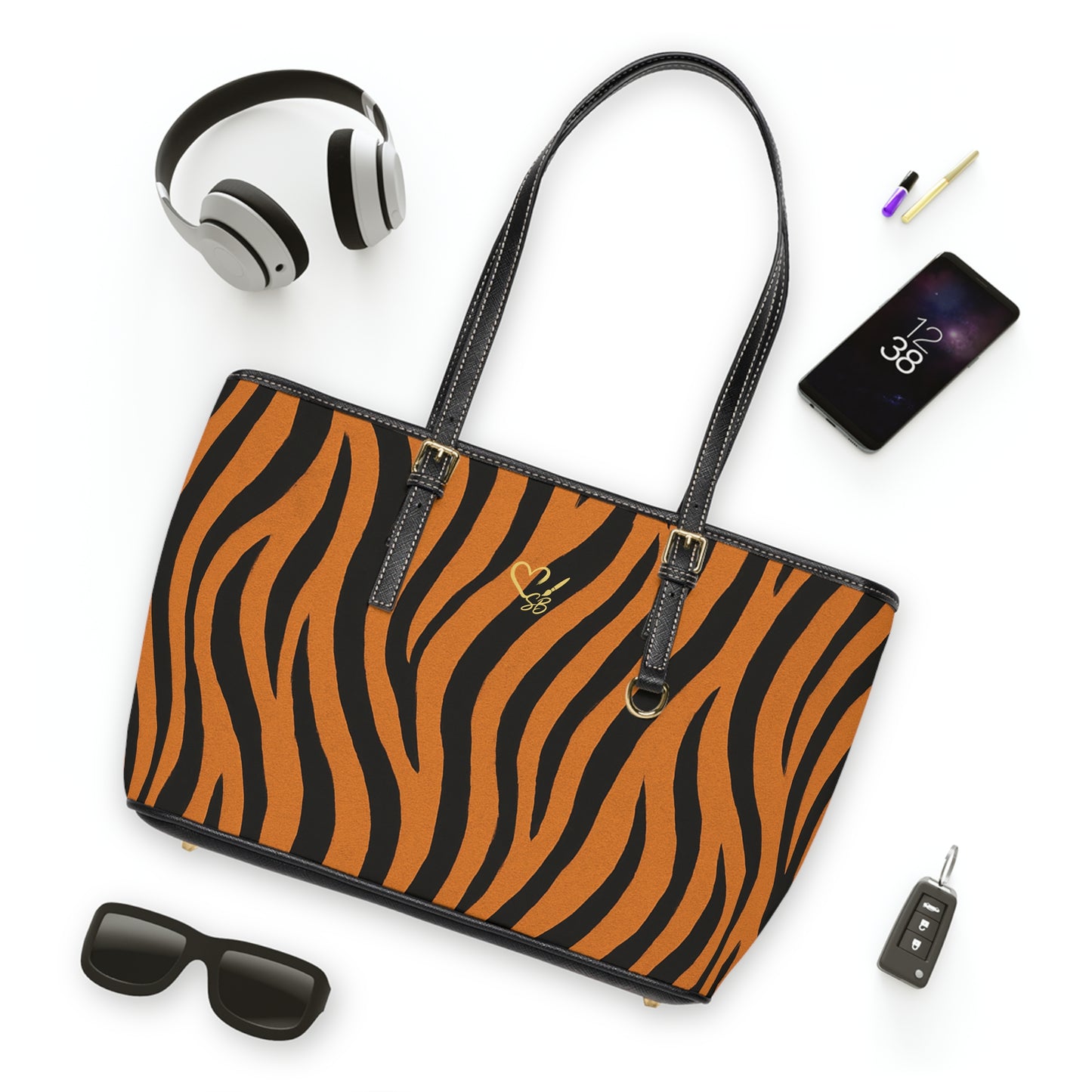 Tiger Stripe - PU Leather Shoulder Bag