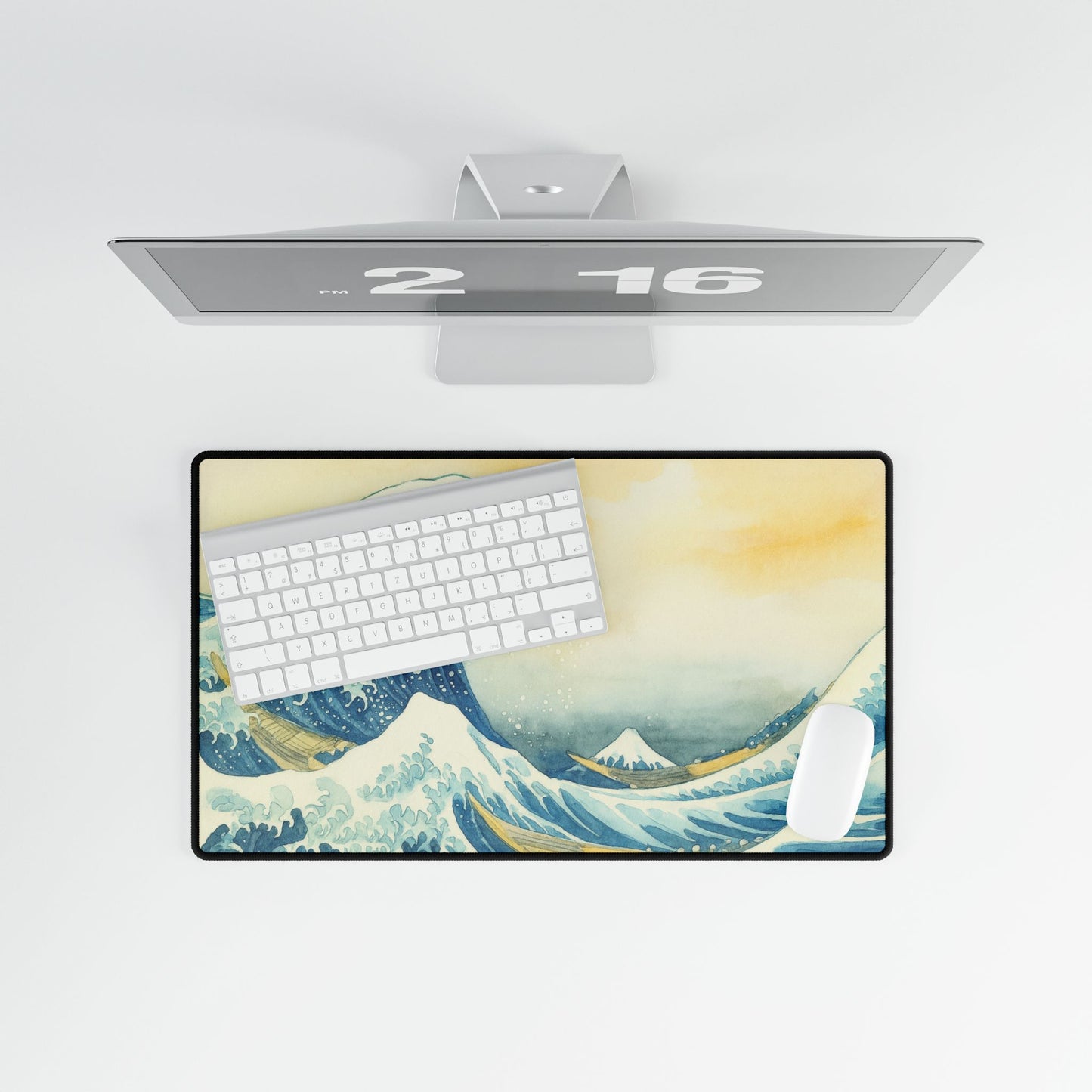 Great Ocean Wave-Echoes of the Masters-Inspired Desk Mat for Home & Office