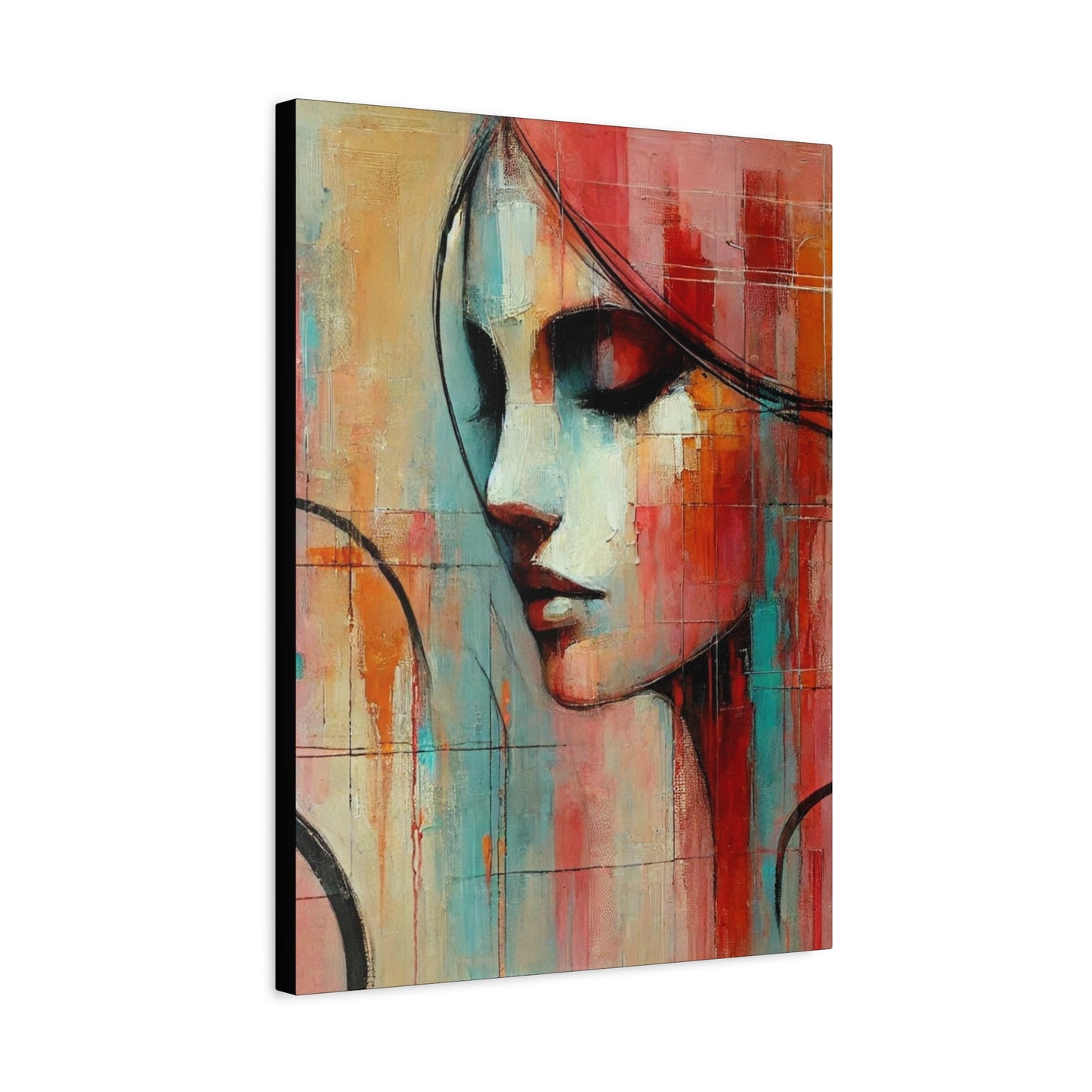 Echoes of Grace  -Fine Art Canvas Print - Female Abstract Print by Katherine Bobeck - Calming and Modern Artwork