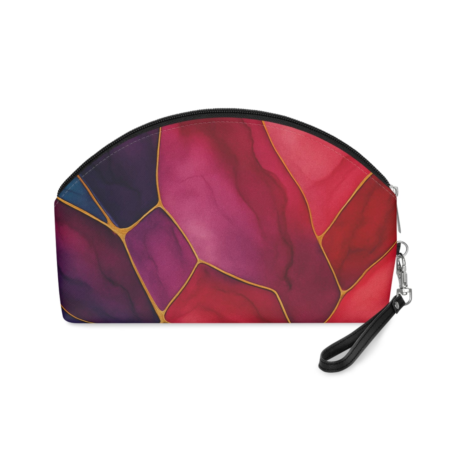 Shelby-2025 Artisan Luxe Collection- Makeup Bag — Gold-Trim Cosmetic Pouch