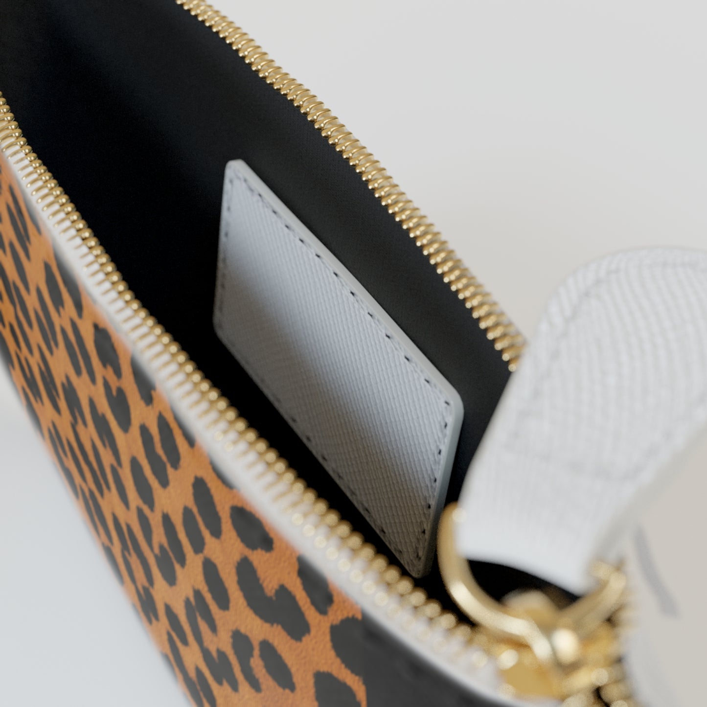 Cheetah and Black Mini Clutch Bag — Chic Animal Print Wristlet
