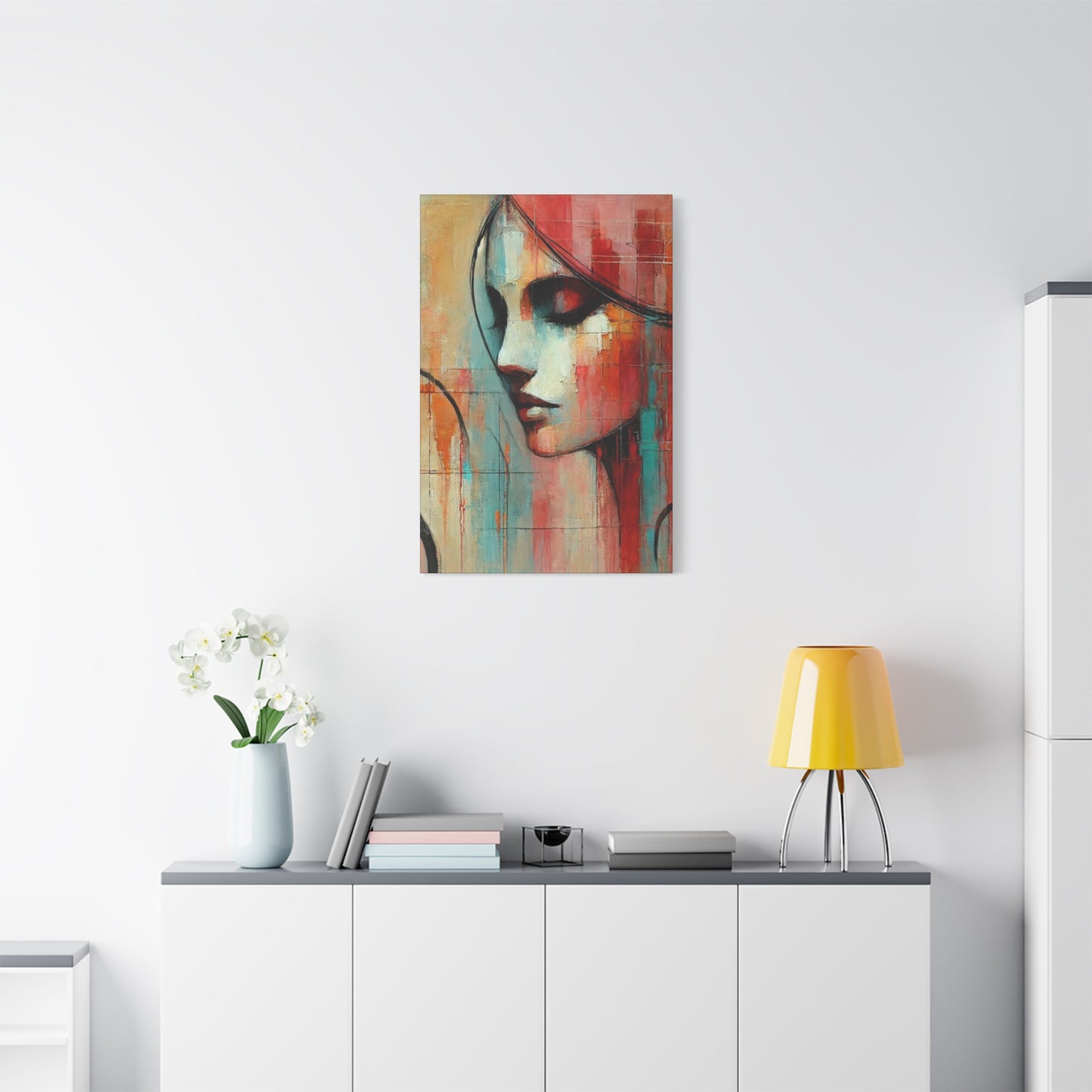 Echoes of Grace  -Fine Art Canvas Print - Female Abstract Print by Katherine Bobeck - Calming and Modern Artwork