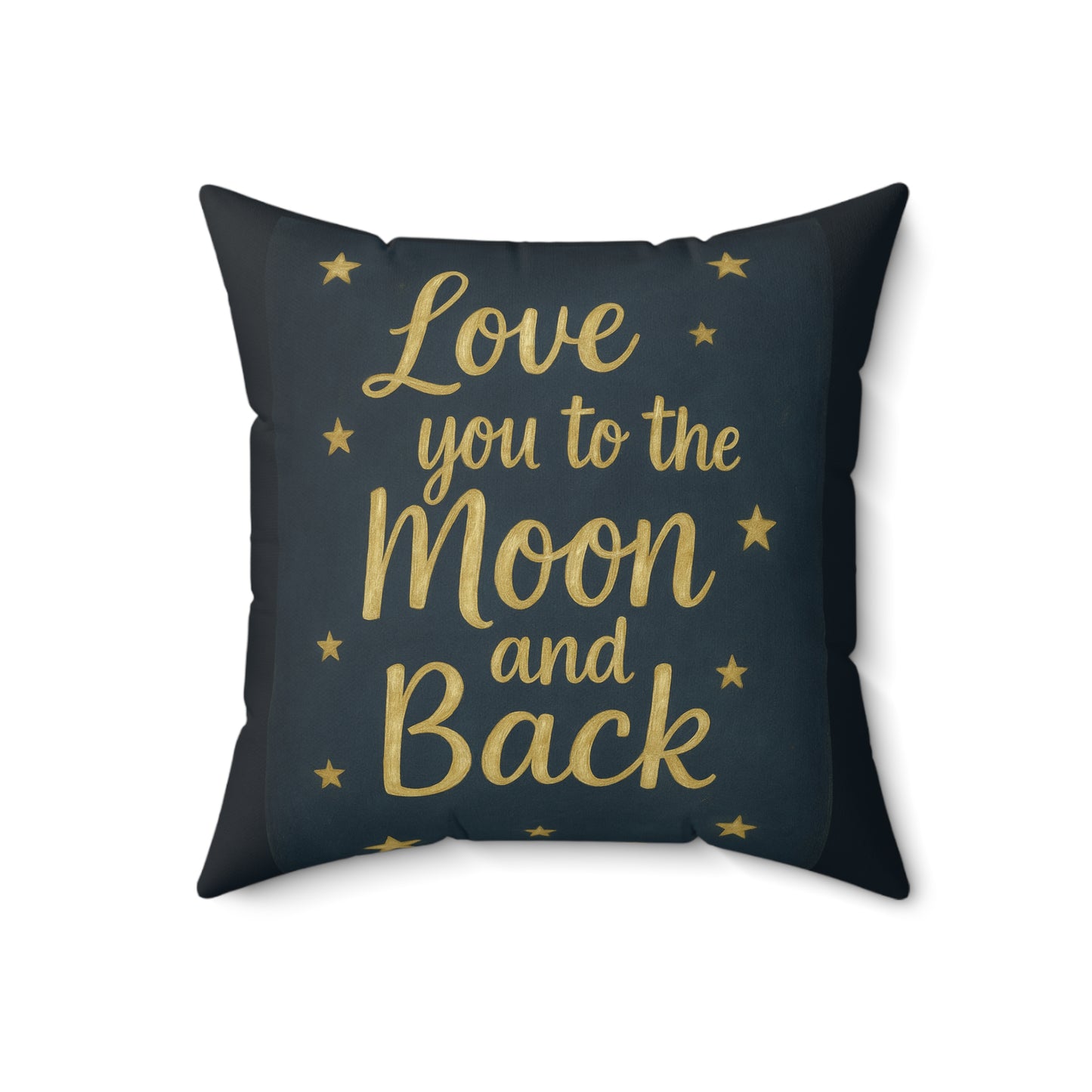 To the Moon-Teddy on Moon  3-Faux Suede Pillow — Nursery Night Sky Decorative Throw Pillow