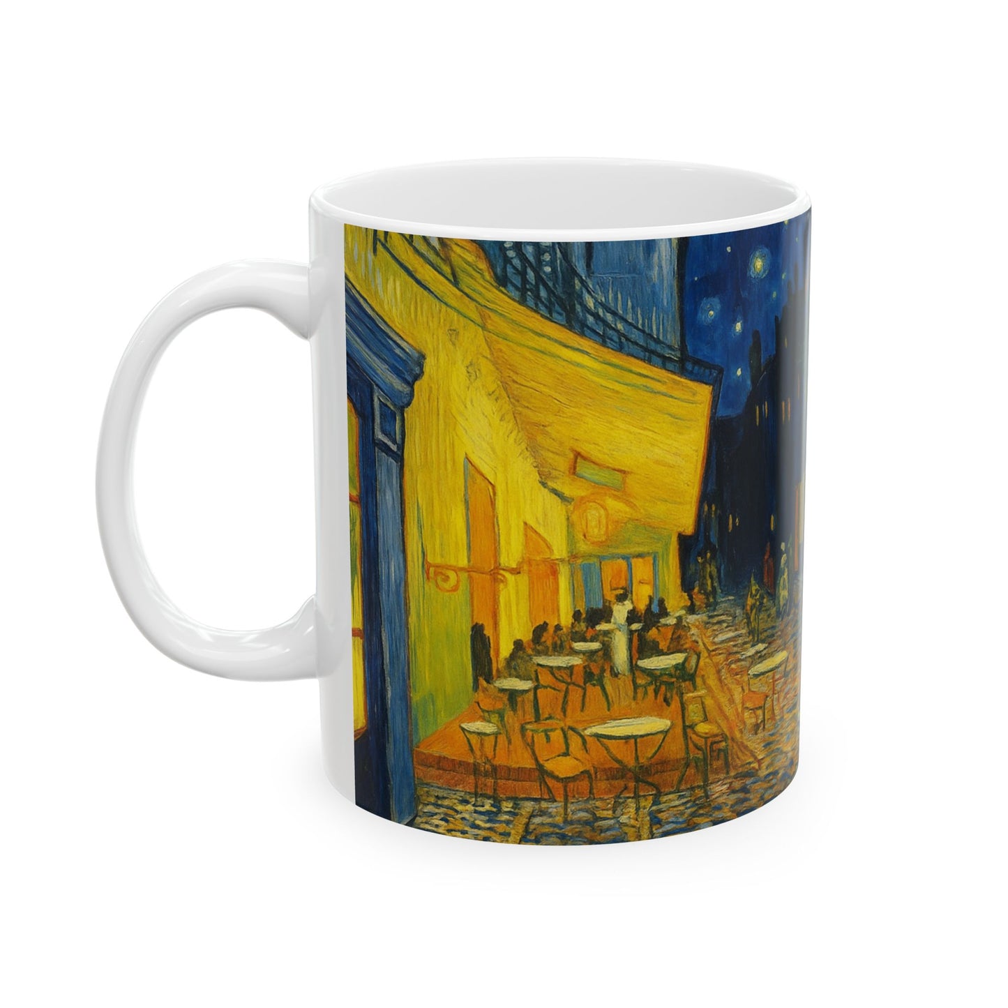 Van Gogh Landscape 4-Echoes of the Masters- Ceramic Mug — Serene Meadow & Sky Coffee Cup (11oz, 15oz)