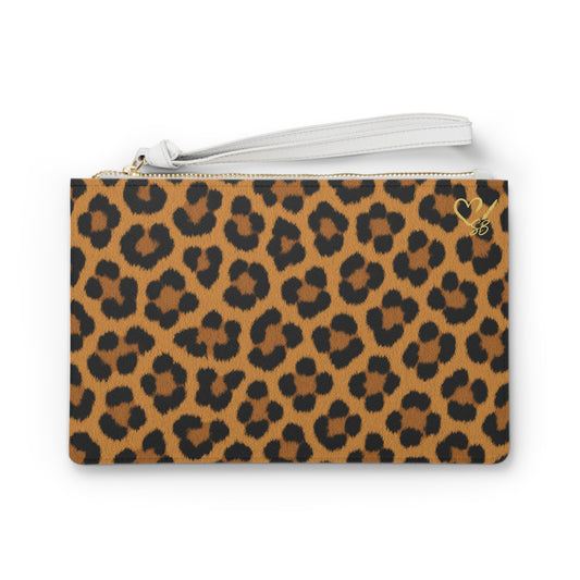 Leopard Print Wristlet Clutch Bag — Stylish Animal Print Accessory