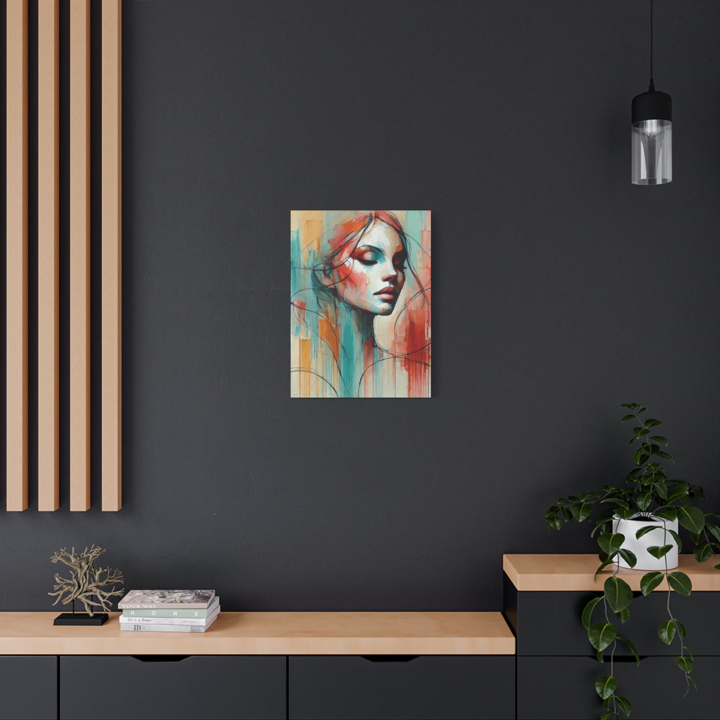 Serenity-Fine Art Canvas Print - Female Abstract Print by Katherine Bobeck - Calming and Modern Artwork