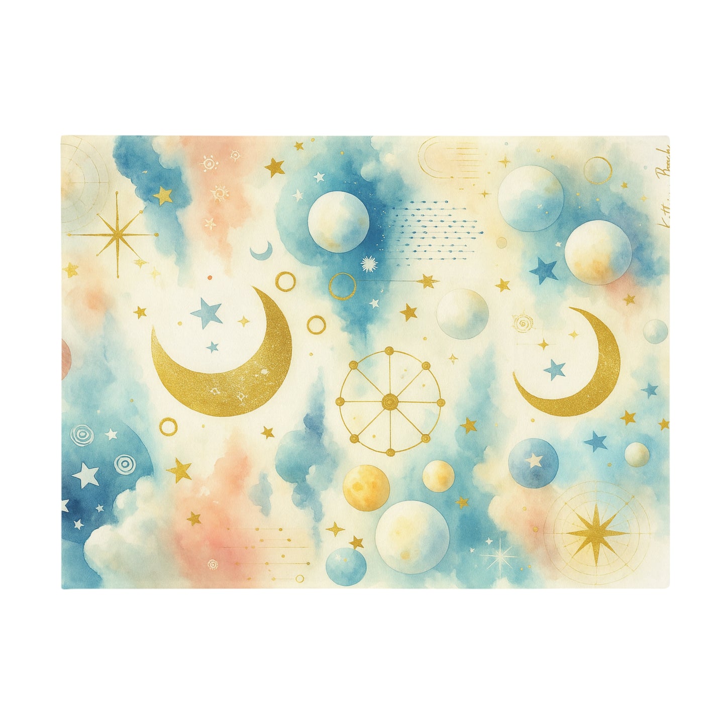 Blue Twilight- Celestial Dreams Nursery Design by Artist Katherine Bobeck, Soft and Cozy
