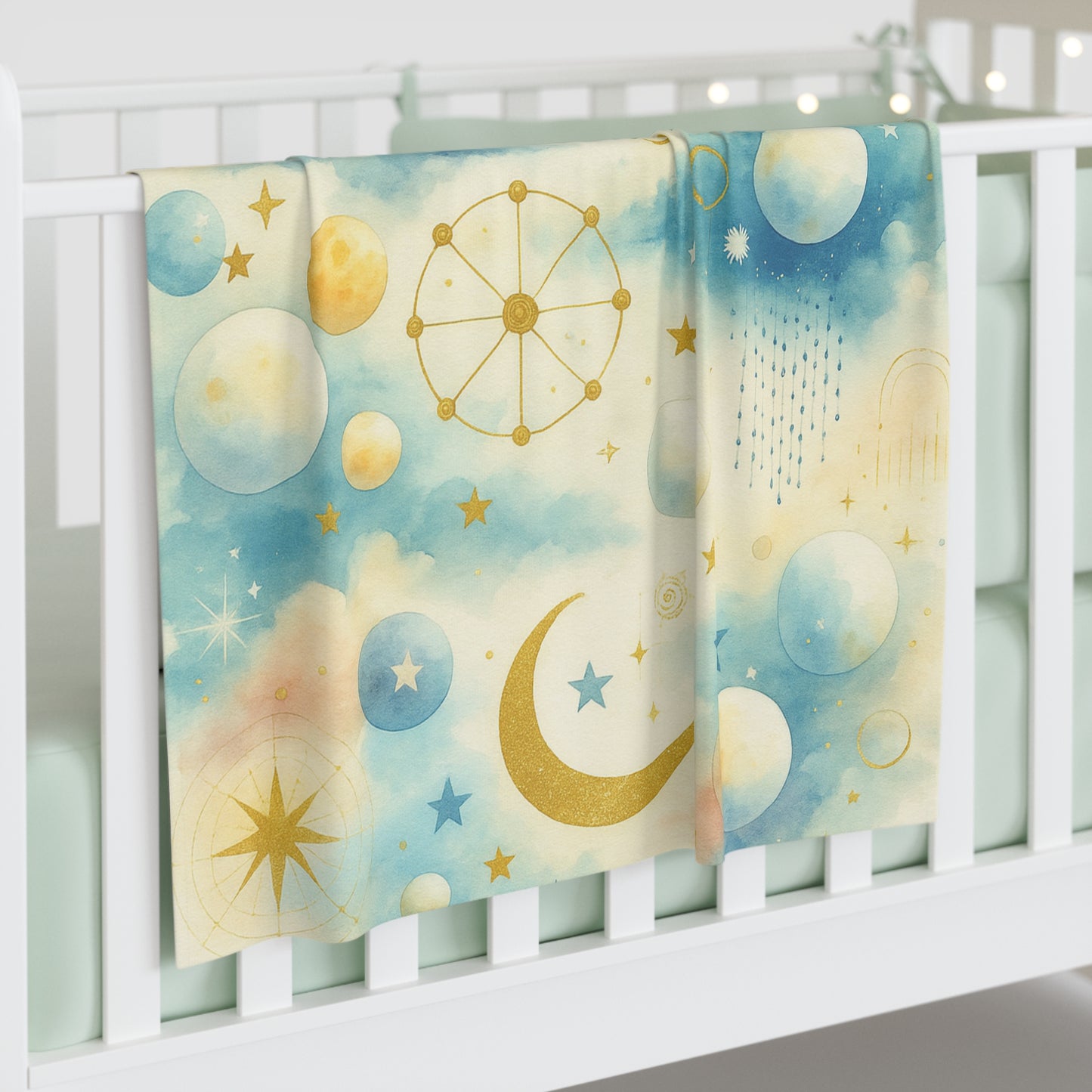 Blue Twilight- Celestial Dreams Nursery Design by Artist Katherine Bobeck, Soft and Cozy
