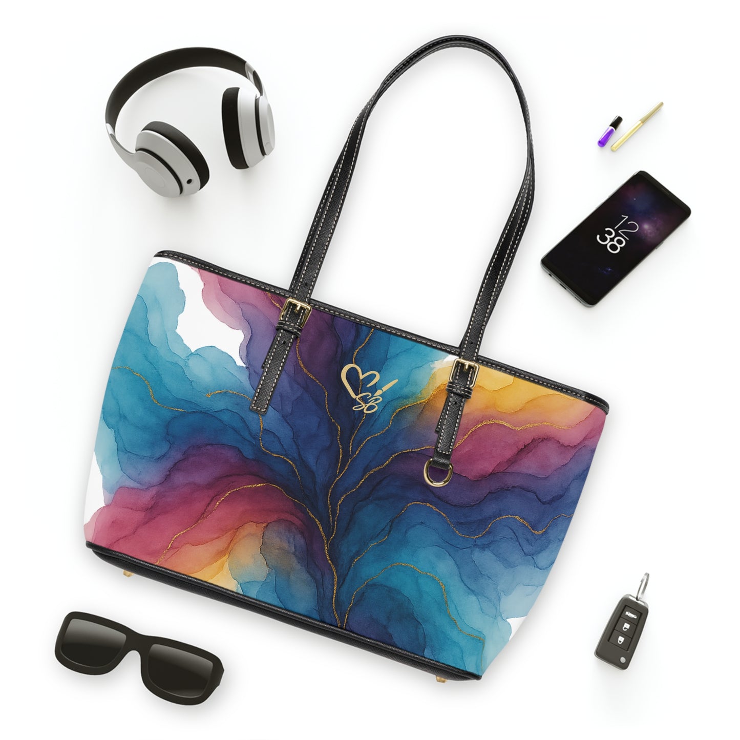 Gloria Floral 2025 Artisan Collection- PU Leather Shoulder Bag — Wearable Art