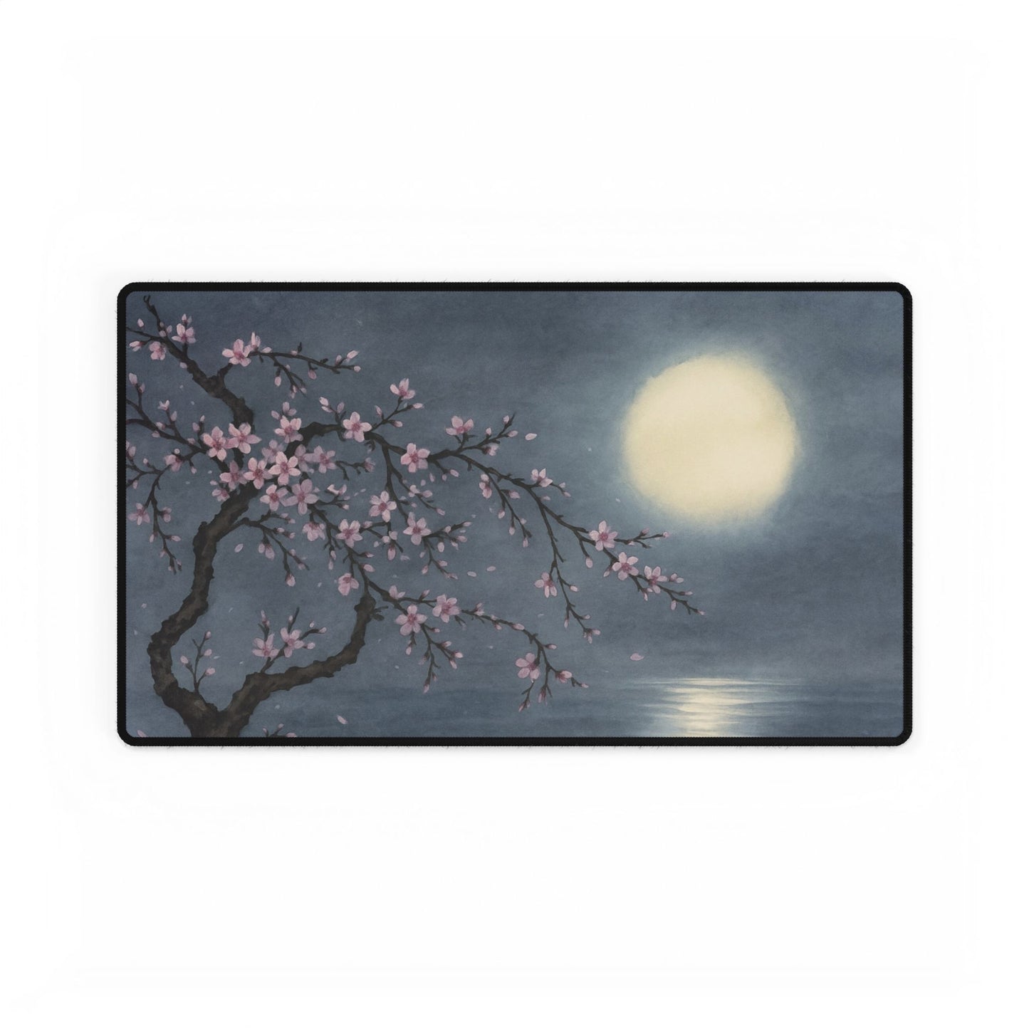 Cherry Bloosom and Moon-Echoes of the Masters-Desk Mat for Home & Office