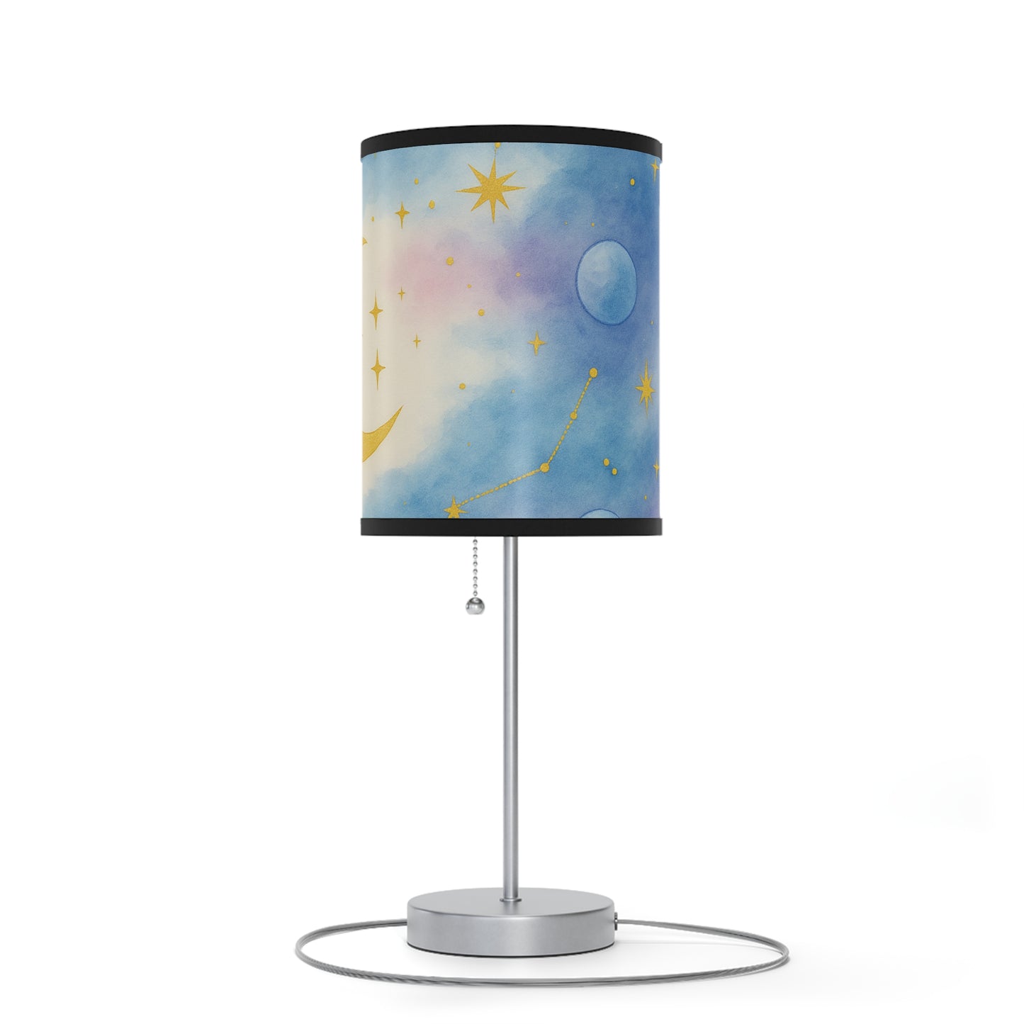 Celestial Moon-Celestial Dreams -Galaxy Print Table Lamp