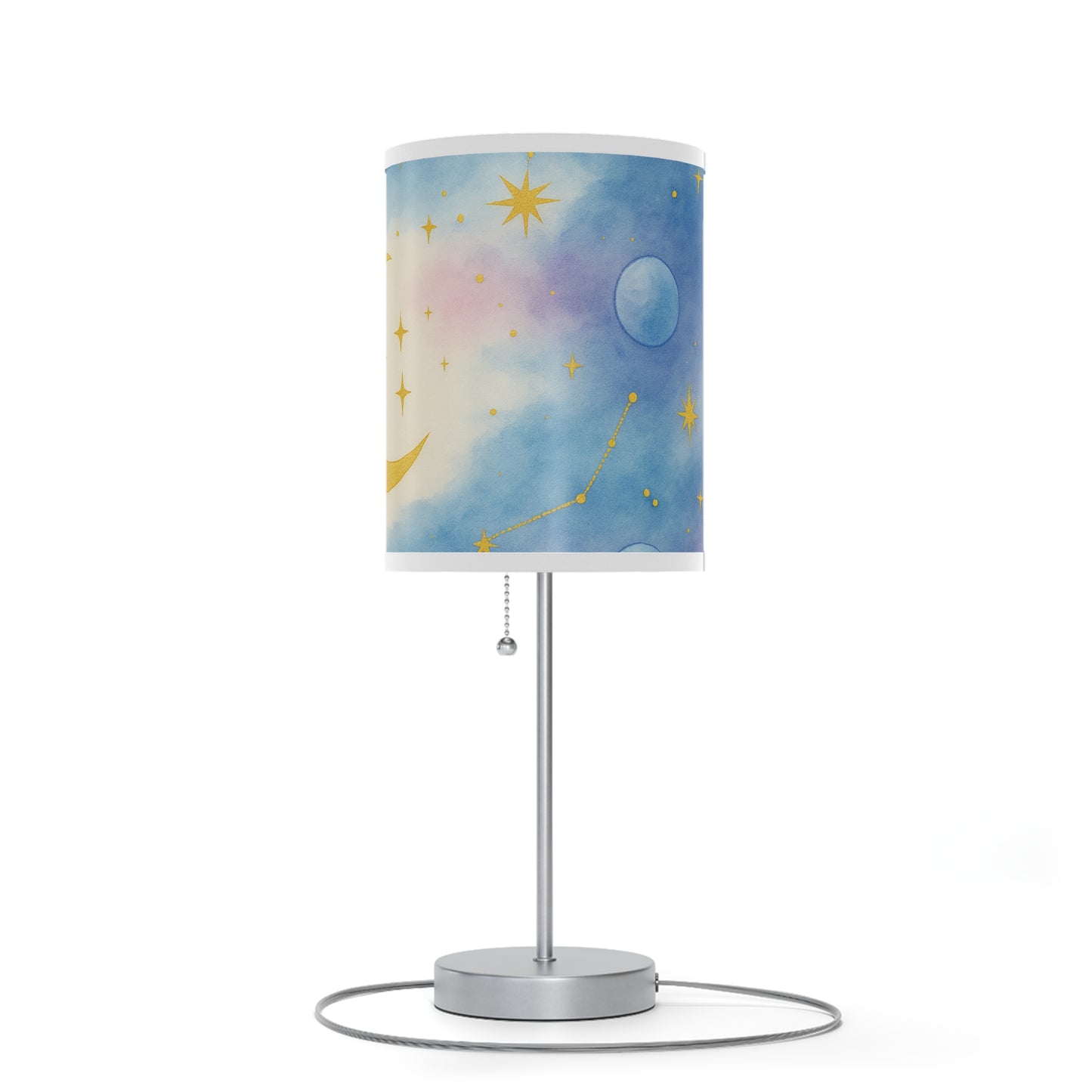 Celestial Moon-Celestial Dreams -Galaxy Print Table Lamp