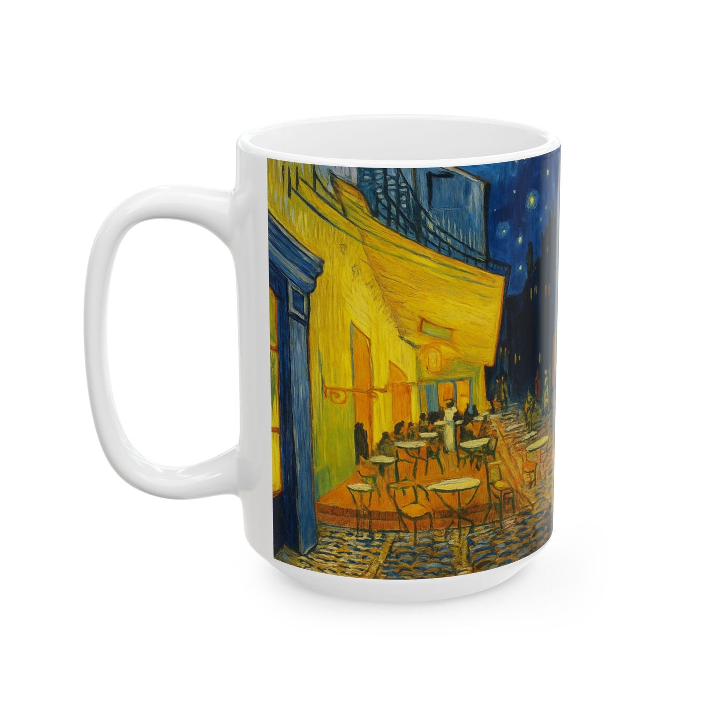 Van Gogh Landscape 4-Echoes of the Masters- Ceramic Mug — Serene Meadow & Sky Coffee Cup (11oz, 15oz)