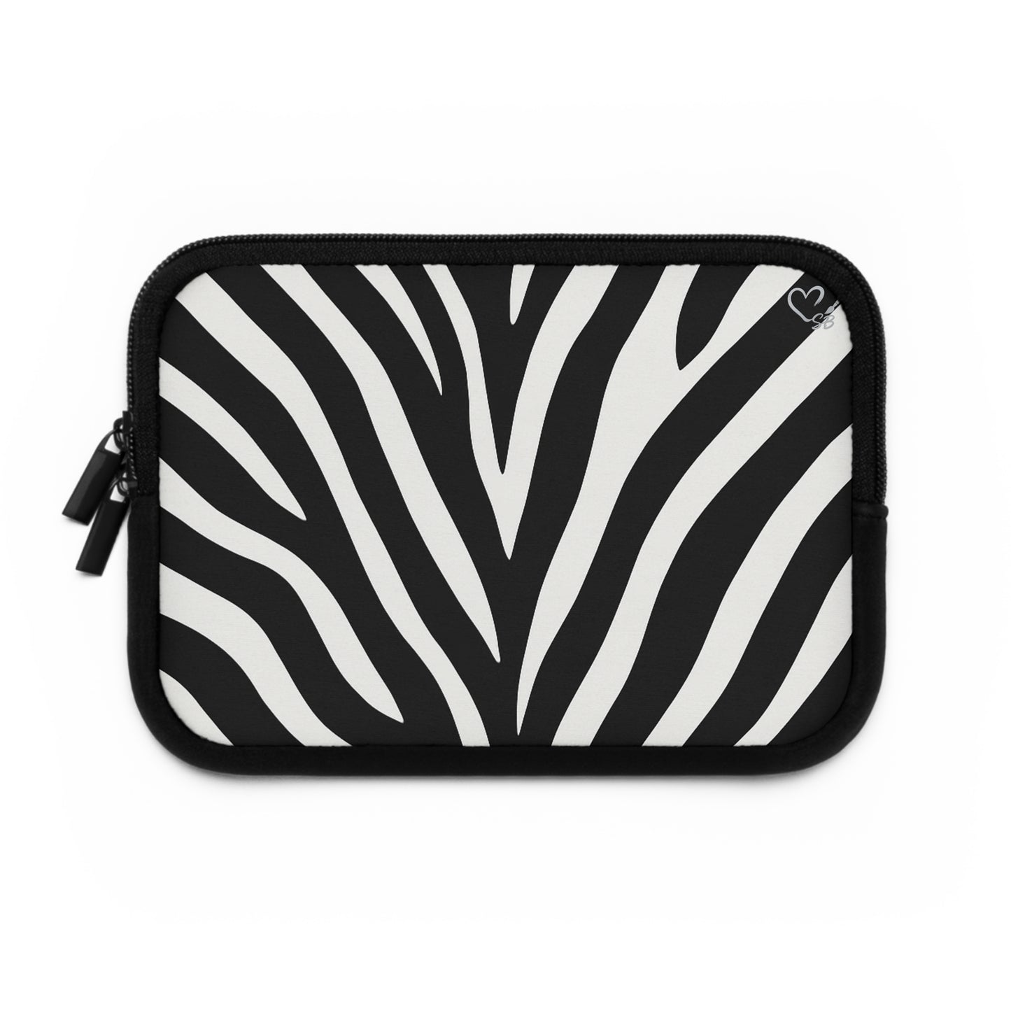 Zebra Stripe Laptop Sleeve — Black & White Protective Case