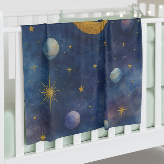 Cosmic Baby-Celestial Dreams Collection -Swaddle Blanket - Soft Space-Themed Infant Wrap