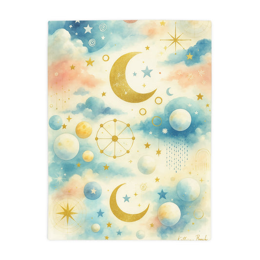 Blue Twilight- Celestial Dreams Nursery Design by Artist Katherine Bobeck, Soft and Cozy