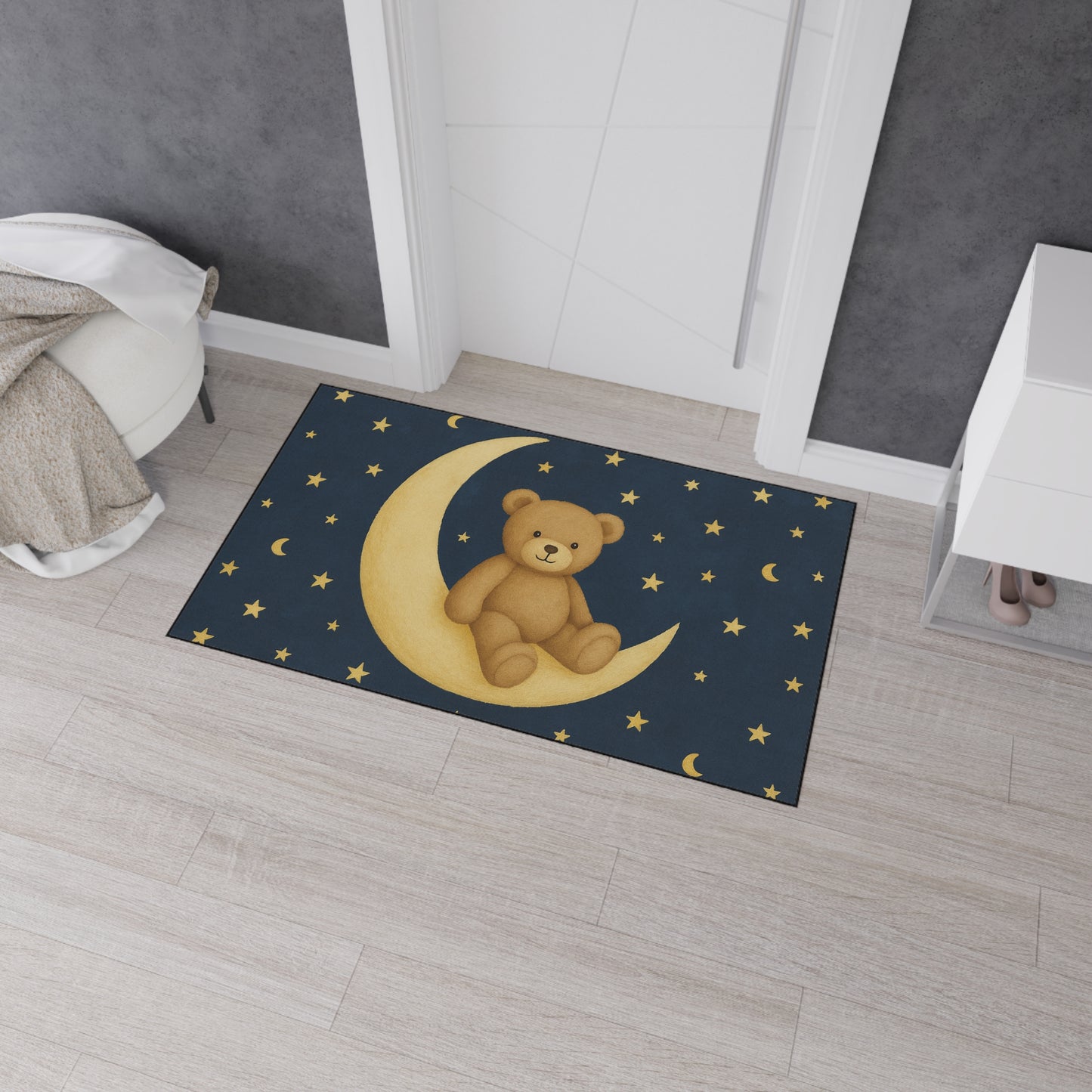 To the Moon – Starfield Heavy-Duty Floor Mat | Celestial Nursery & Play Rug