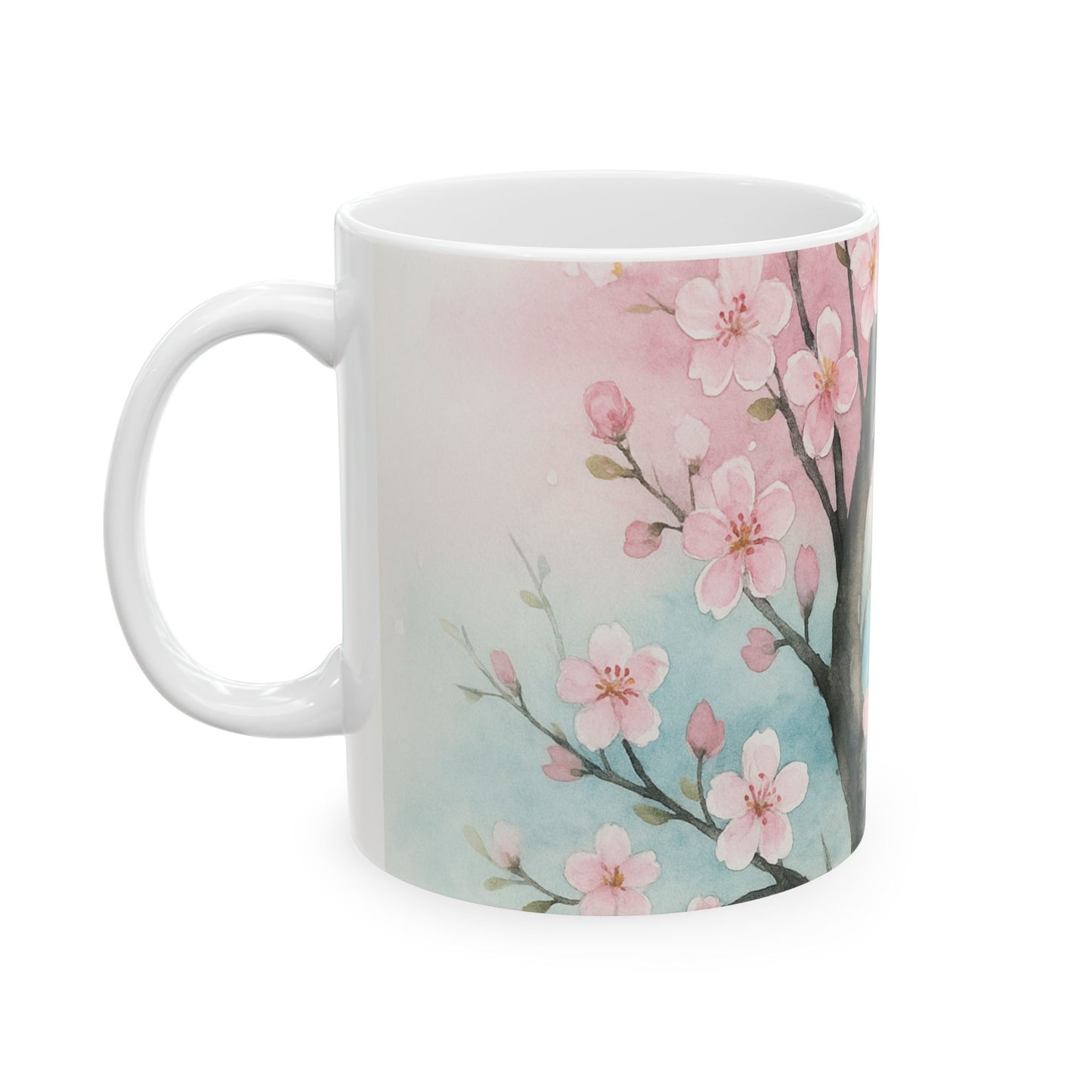 Blossom Breeze Floral Mug -Echoes of the Masters Collection- 11oz Ceramic Coffee Cup