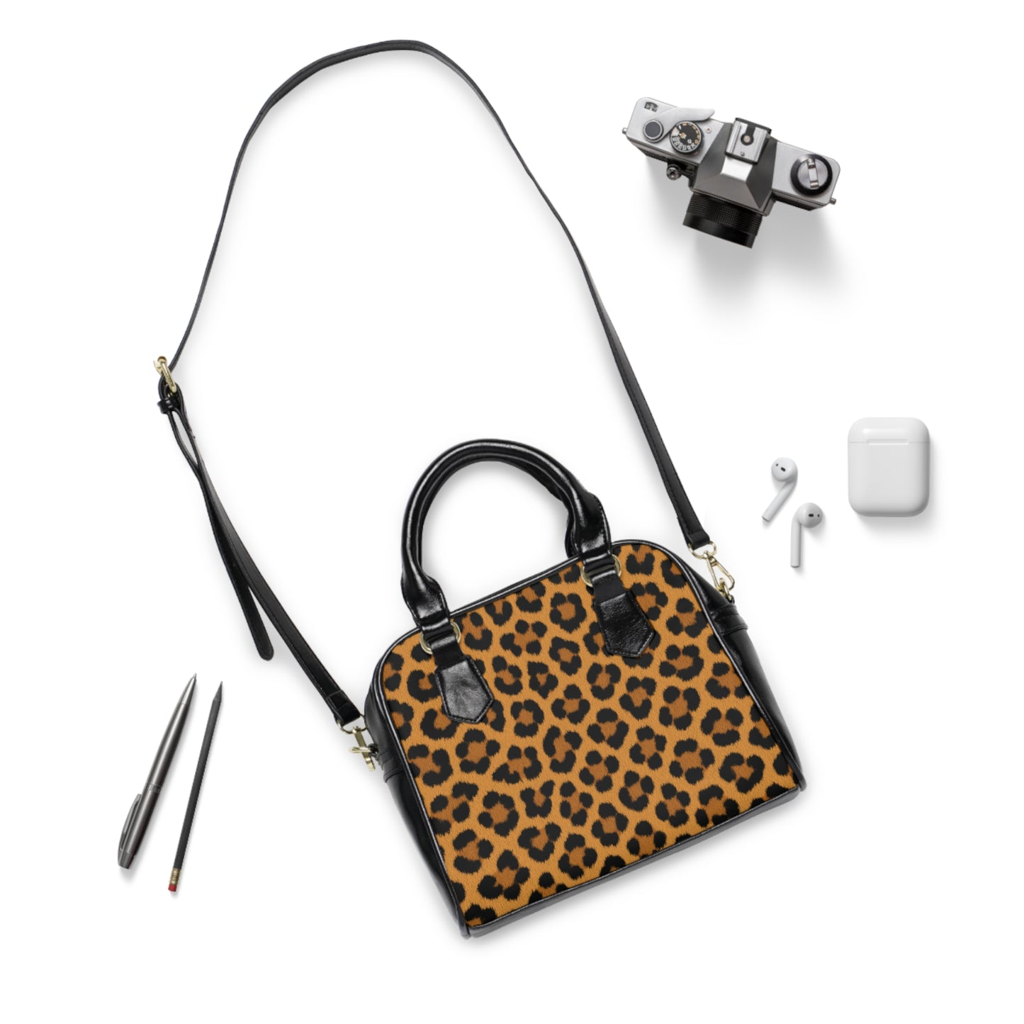 Leopard Print Shoulder Handbag — Chic Animal Print Tote for Everyday Style