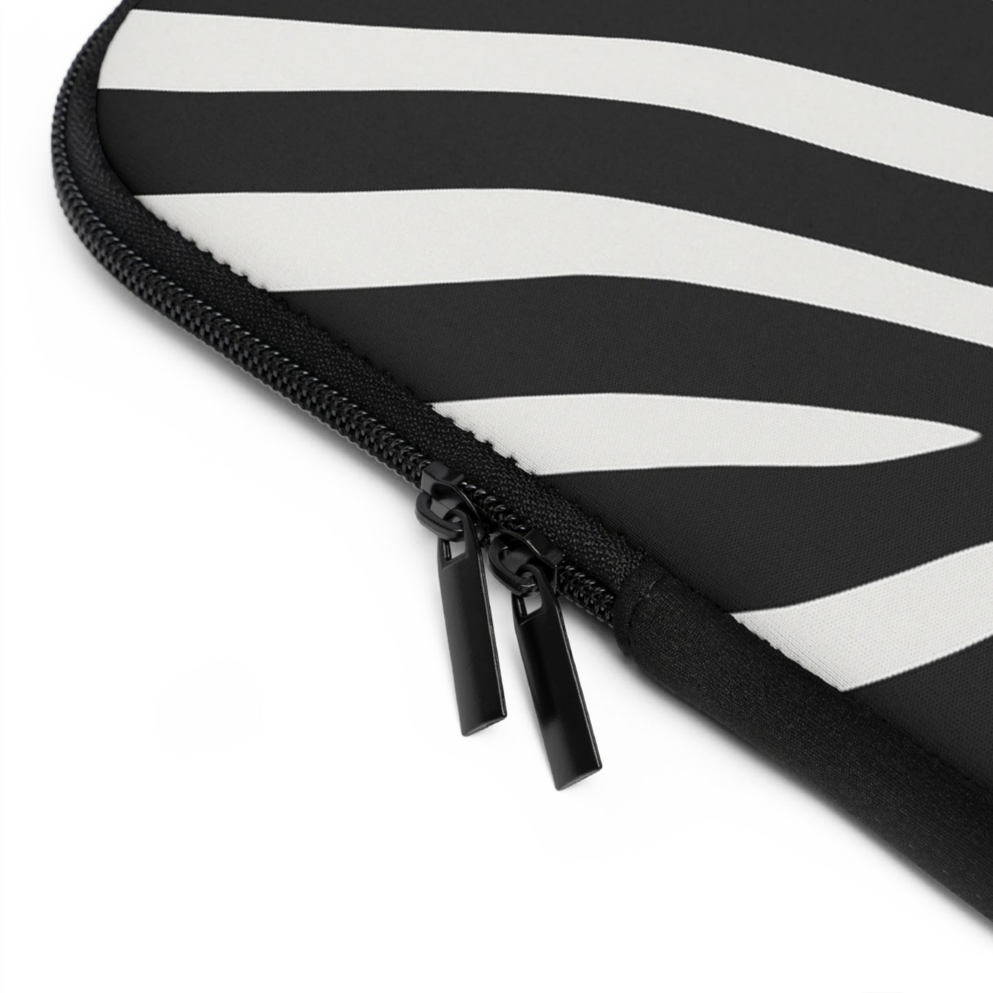 Zebra Stripe Laptop Sleeve — Black & White Protective Case