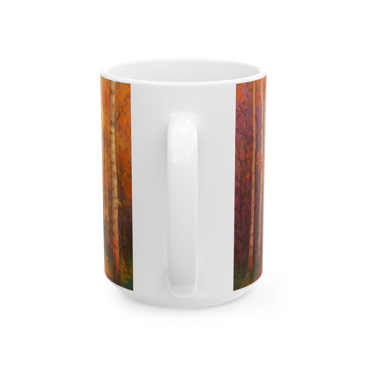 Autumn Forest Ceramic Mug - Echoes of the Masters collection-Cozy Coffee Cup for Nature Lovers