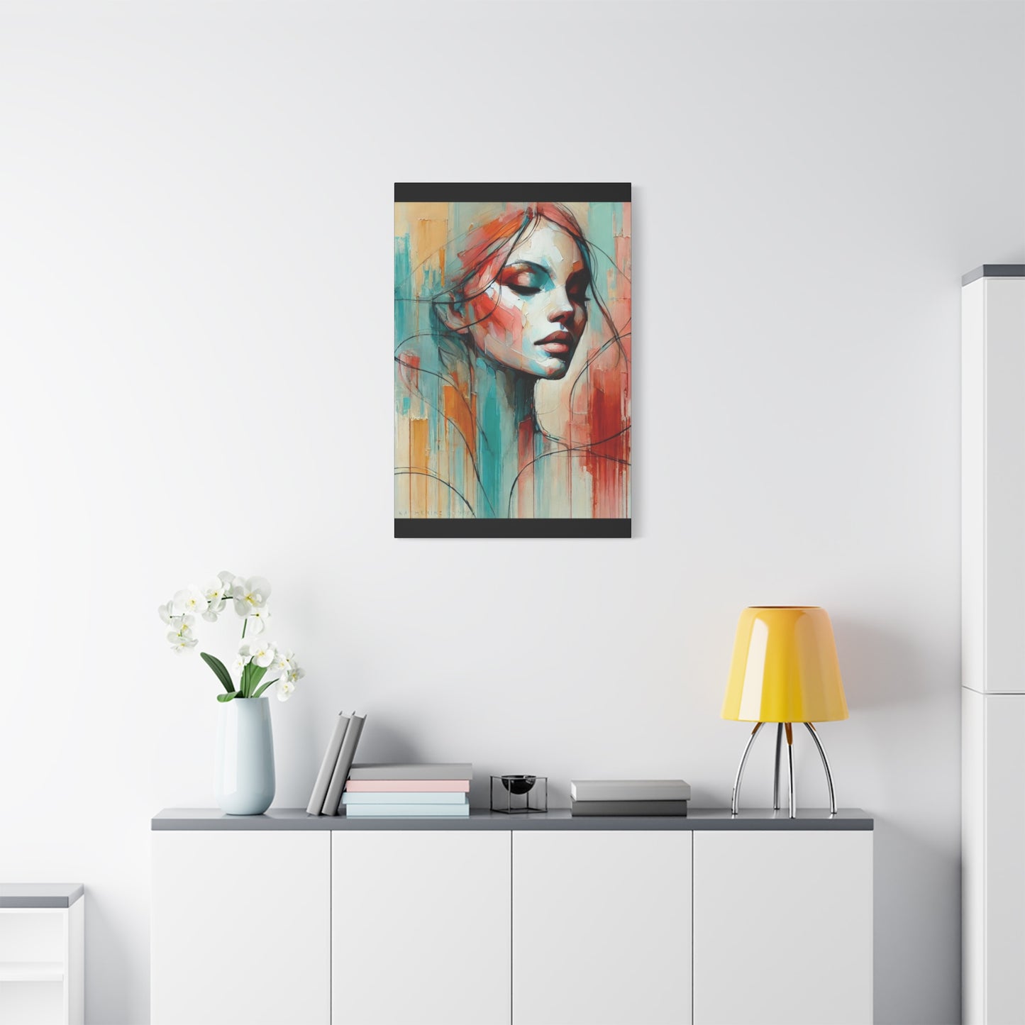 Serenity-Fine Art Canvas Print - Female Abstract Print by Katherine Bobeck - Calming and Modern Artwork