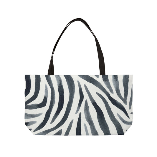 Zebra Print Weekender Tote Bag for Travel and Everyday Use