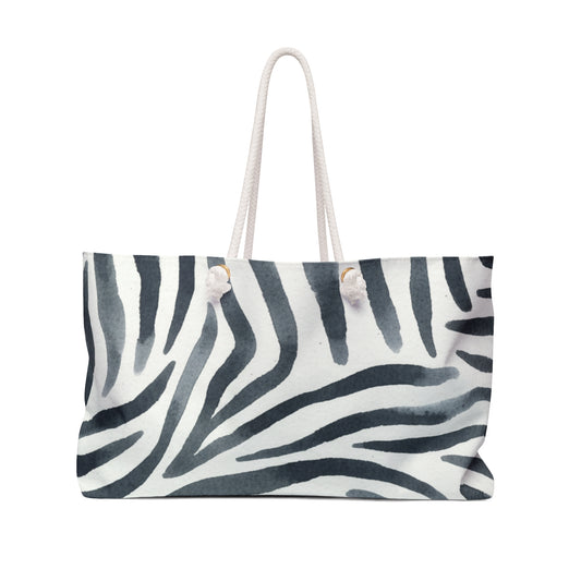 Zebra -Print Weekender Bag for Travel and Leisure