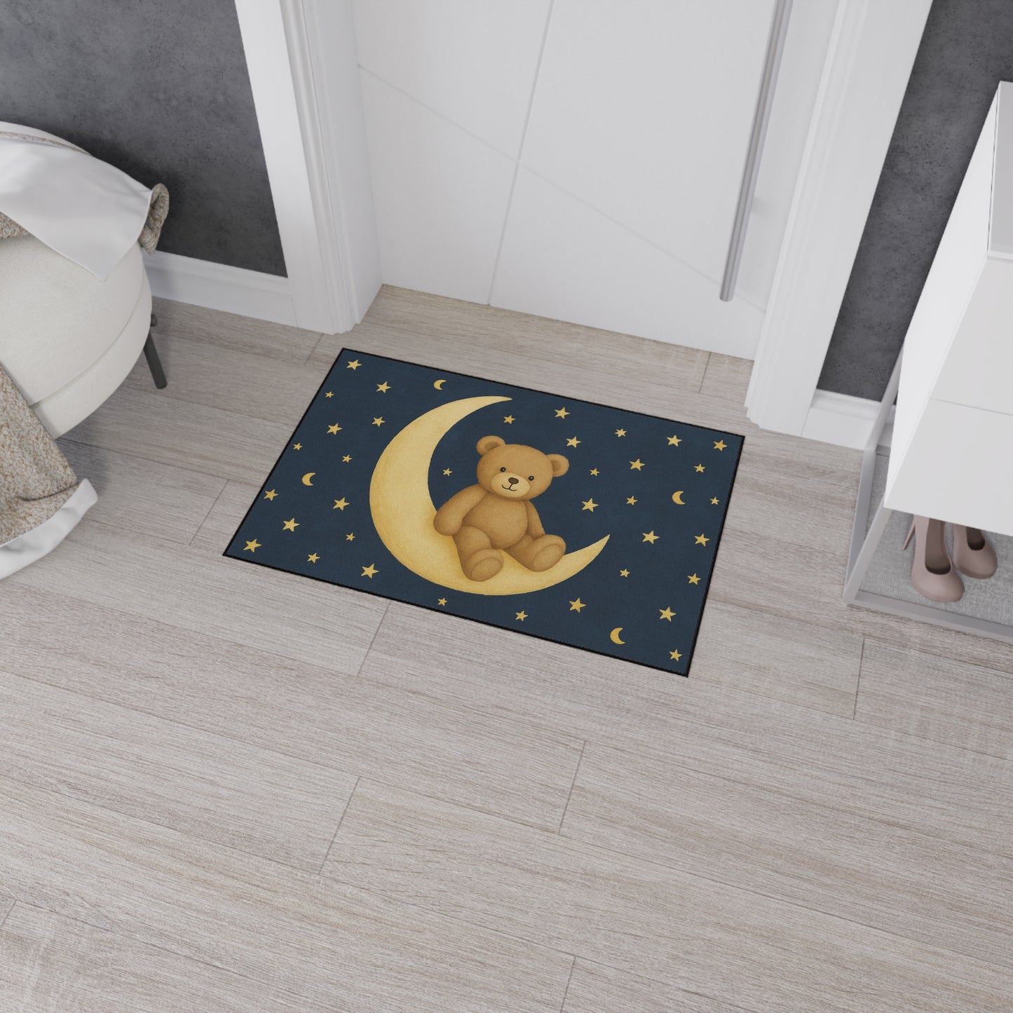 To the Moon – Starfield Heavy-Duty Floor Mat | Celestial Nursery & Play Rug