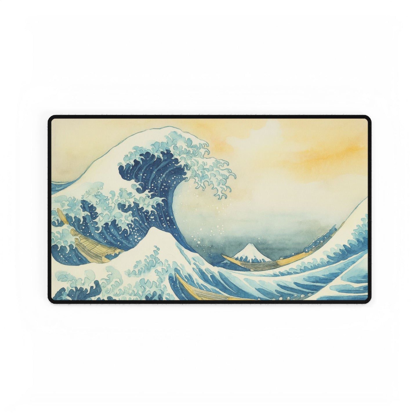 Great Ocean Wave-Echoes of the Masters-Inspired Desk Mat for Home & Office