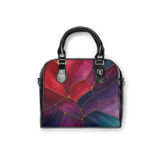 Shelby-2025 Artisian Collection-Shoulder Handbag — Colorful Mosaic Pattern Purse