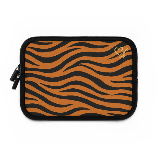 Tiger Stripe Laptop Sleeve – Orange & Black Animal Print Protective Case