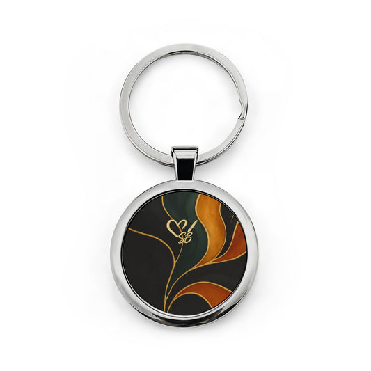 Vivian-2025 Artisan Luxe Collection-Stainless Steel Round Keychain