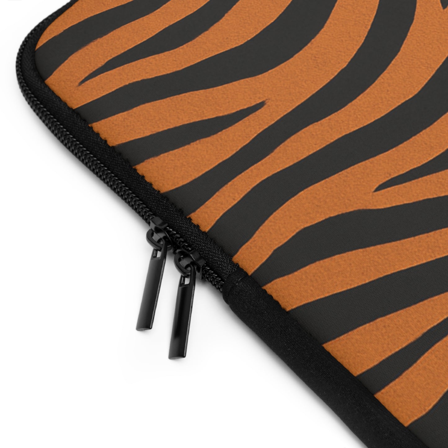 Tiger Stripe Laptop Sleeve – Orange & Black Animal Print Protective Case